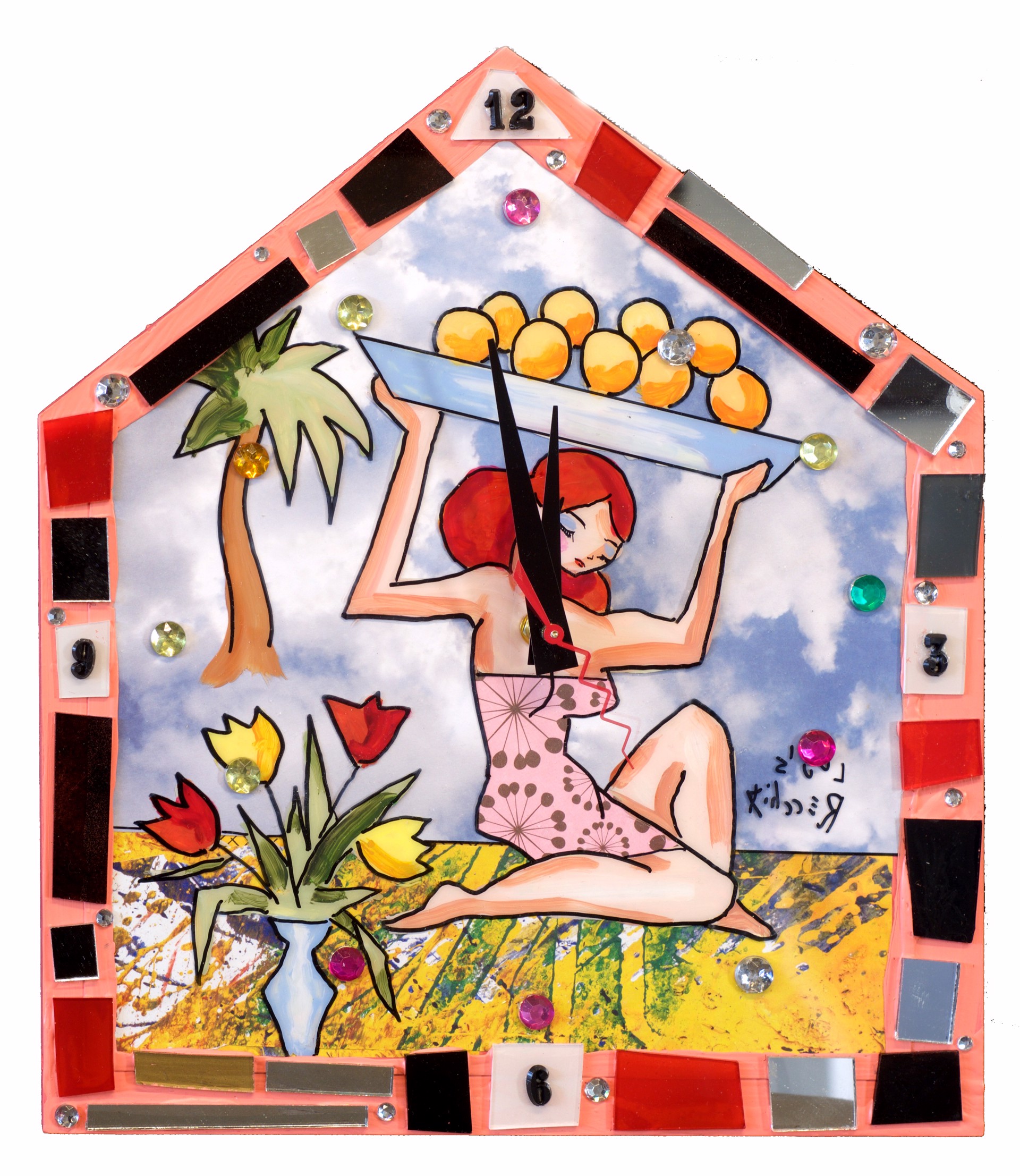 Tropical Fruit Clock by Louis Recchia