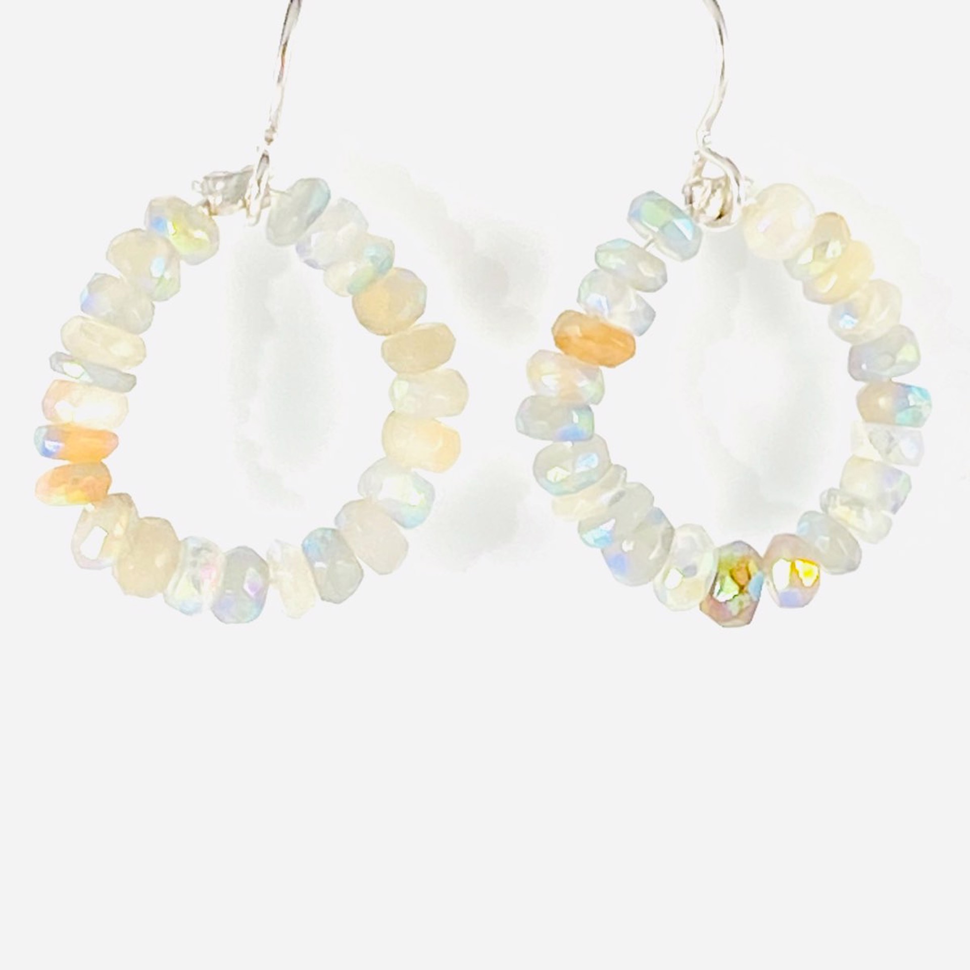 Gemstone Hoop Earrings by Linda Sacra