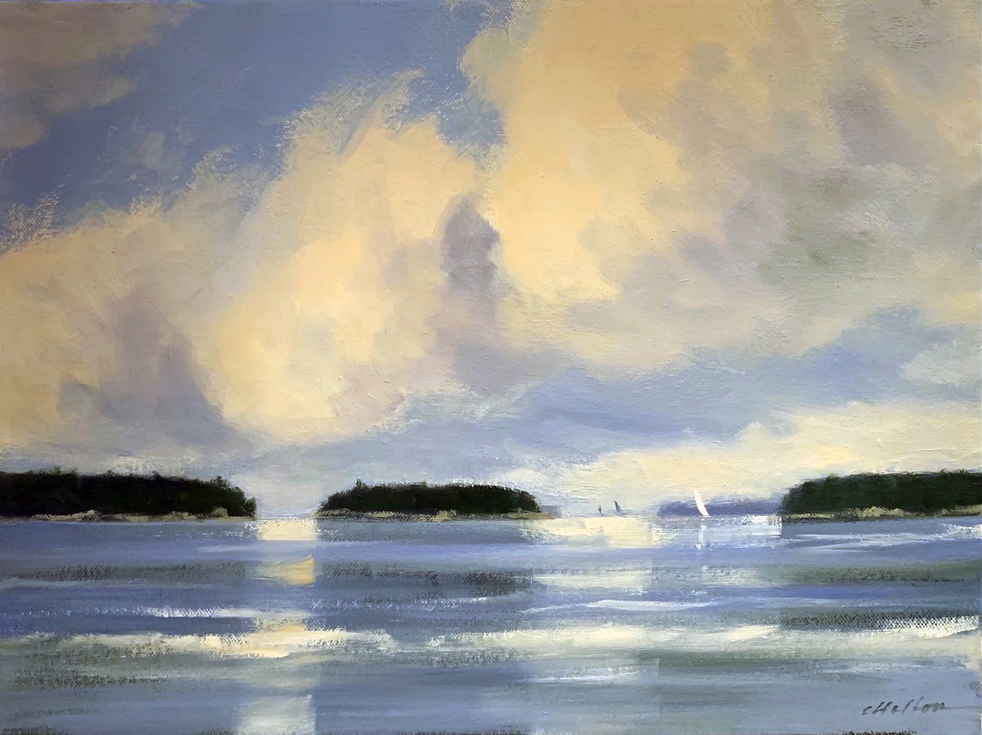 Sailing in the Deer Isle Thoroughfare by Carolyn Walton
