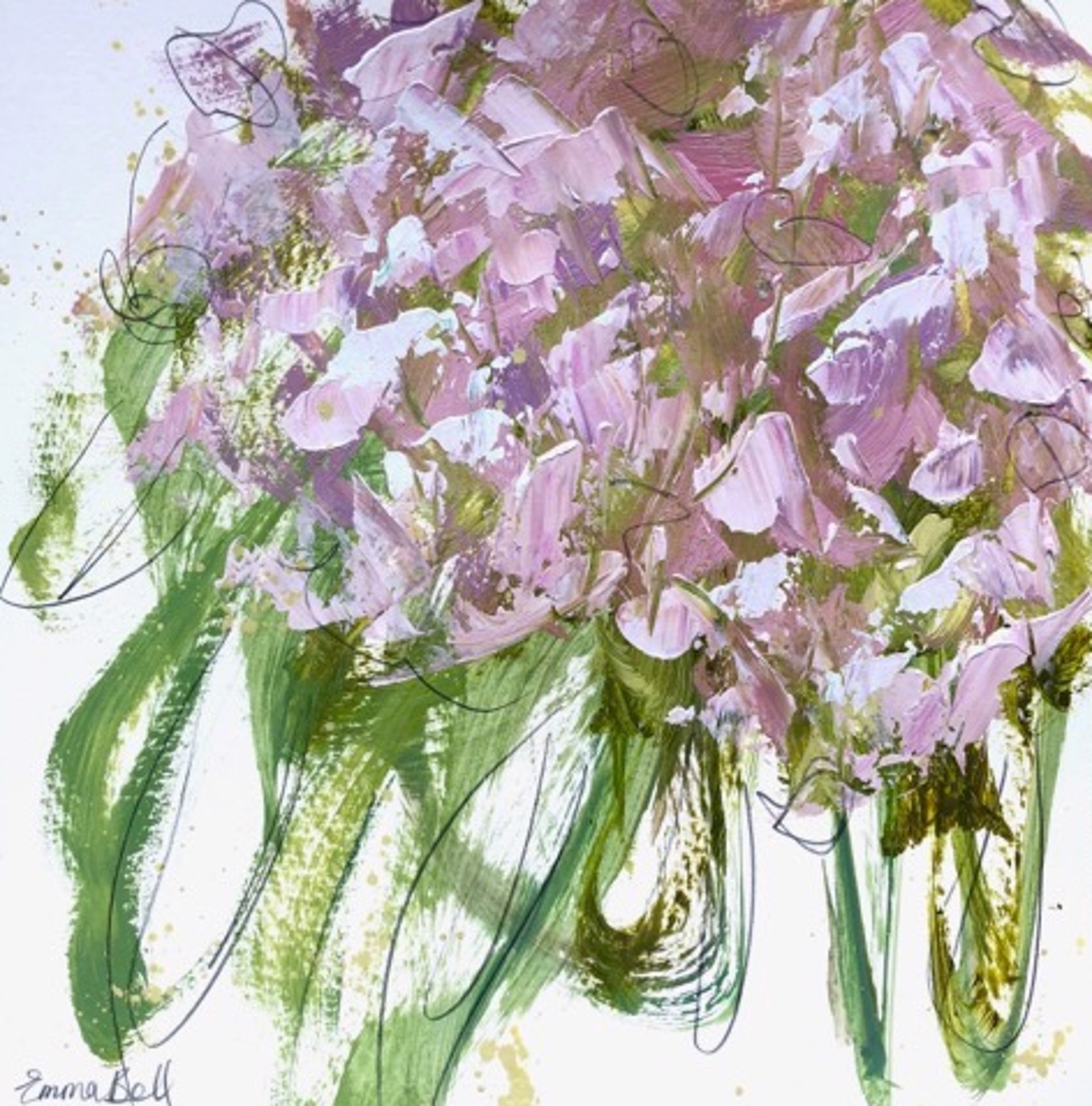 Pink Hydrangeas II by Emma Bell