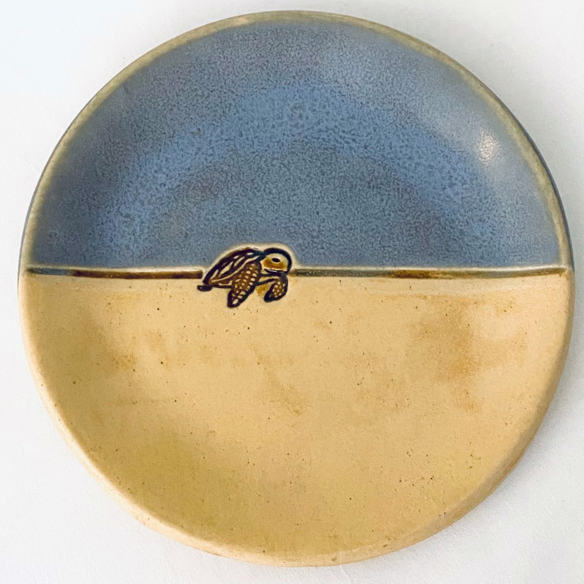 BB22 Two Tone Round or Square Dish with Turtle by Barbara Bergwerf, ceramics