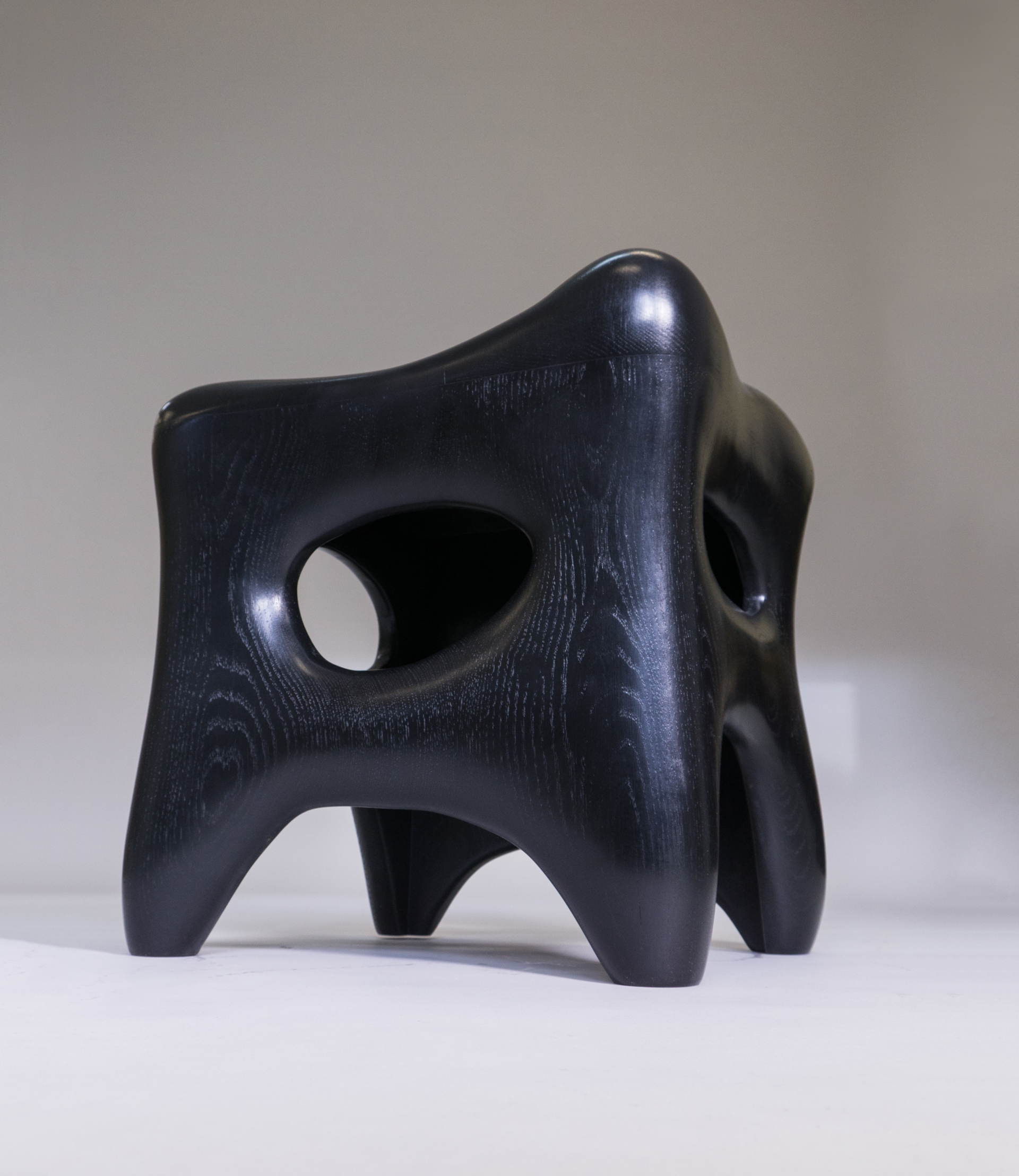 "Osselet" Large stool by Jacques Jarrige