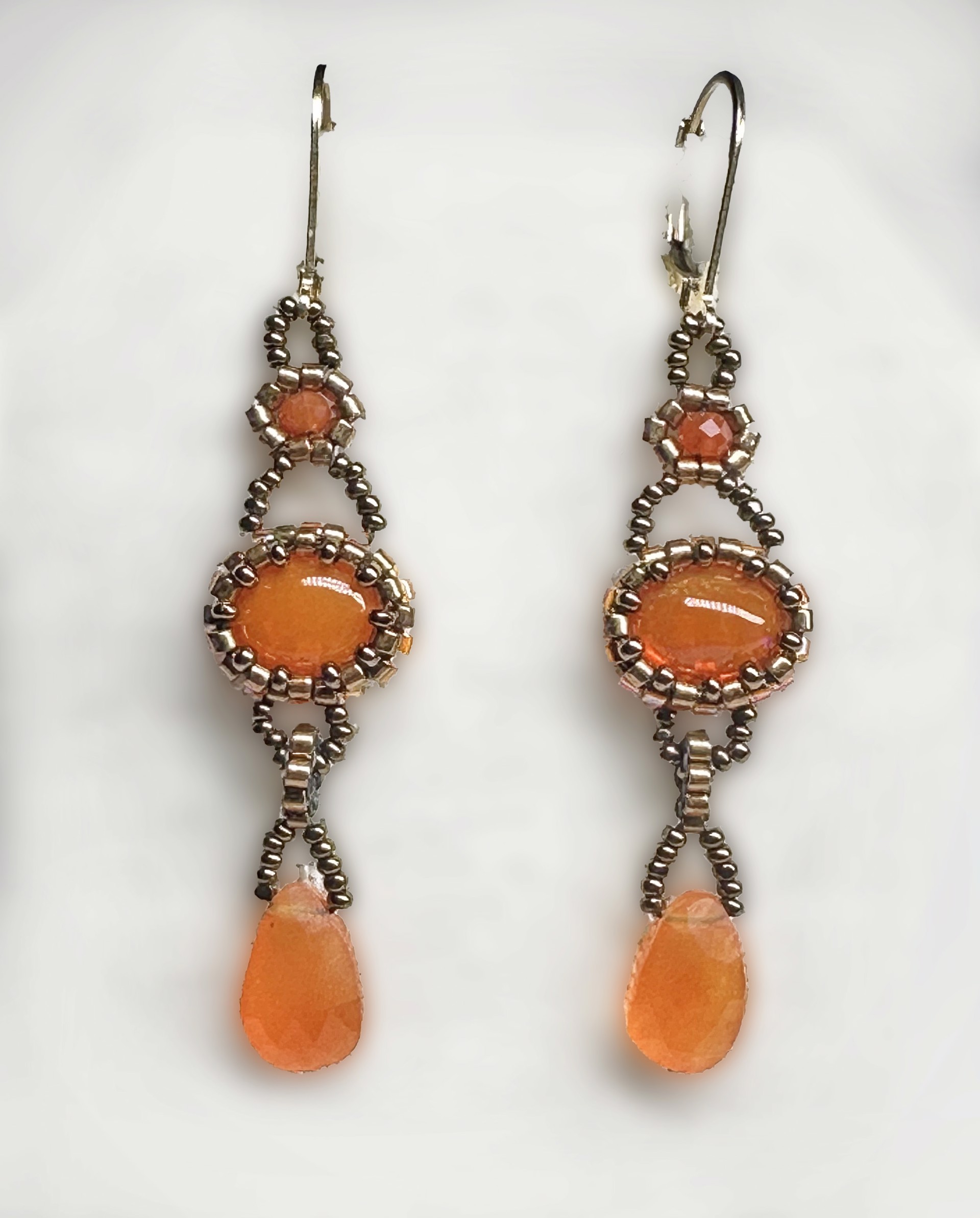 Mexican Fire Opal Earrings by Nina Vidal