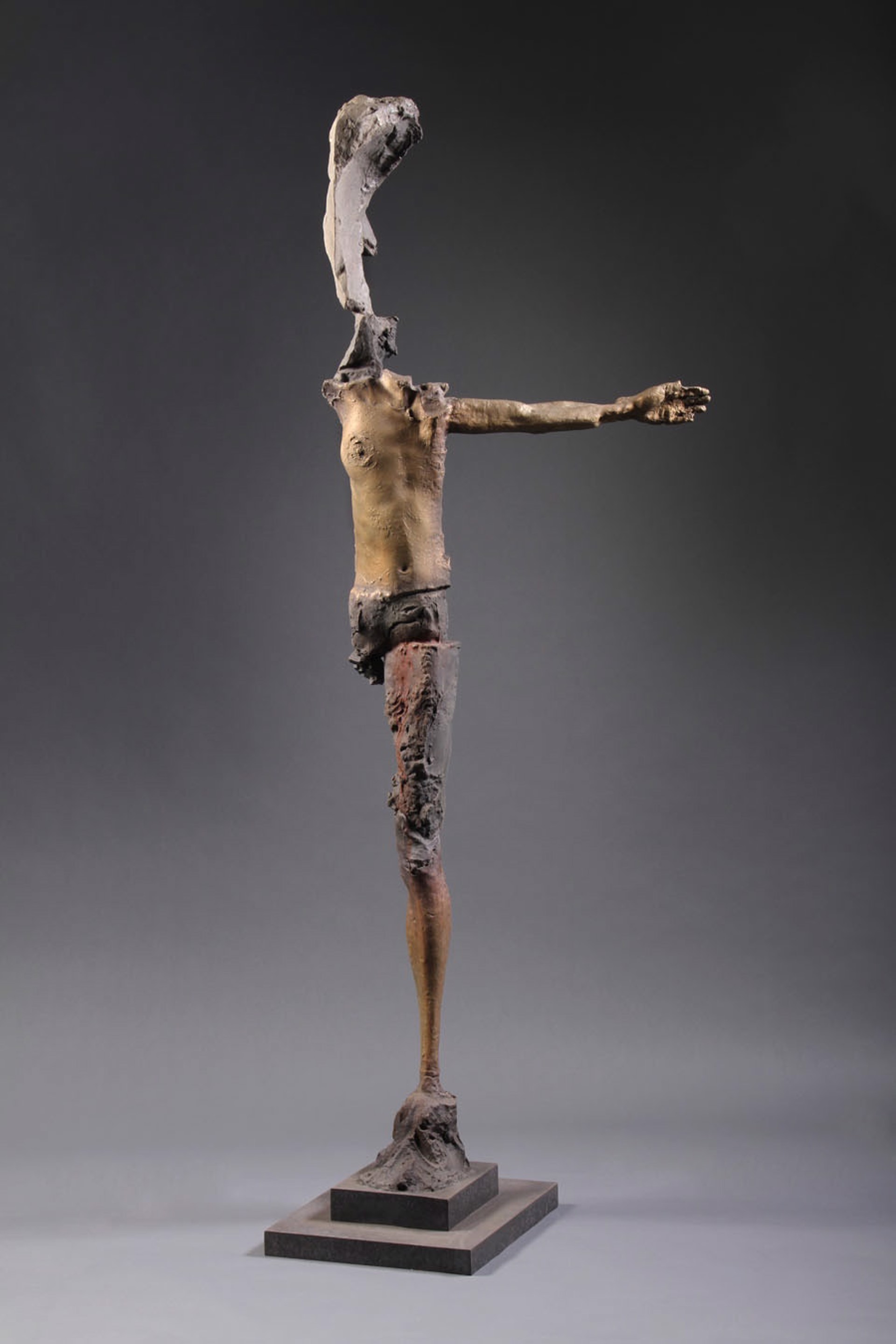 Rooted Man with Outstretched Arm (edition of 4) by Stephen De Staebler