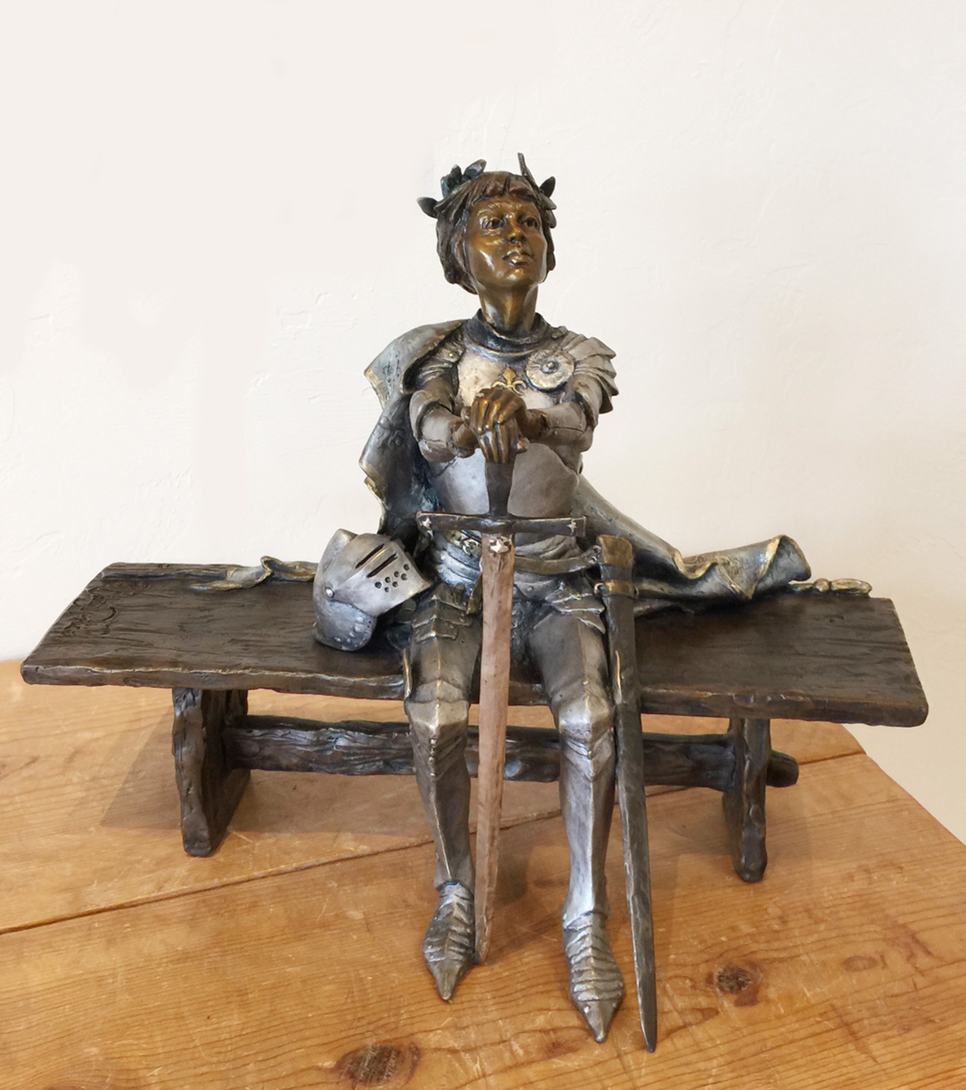 Joan Of Arc - Mini Bench by Gary Lee Price