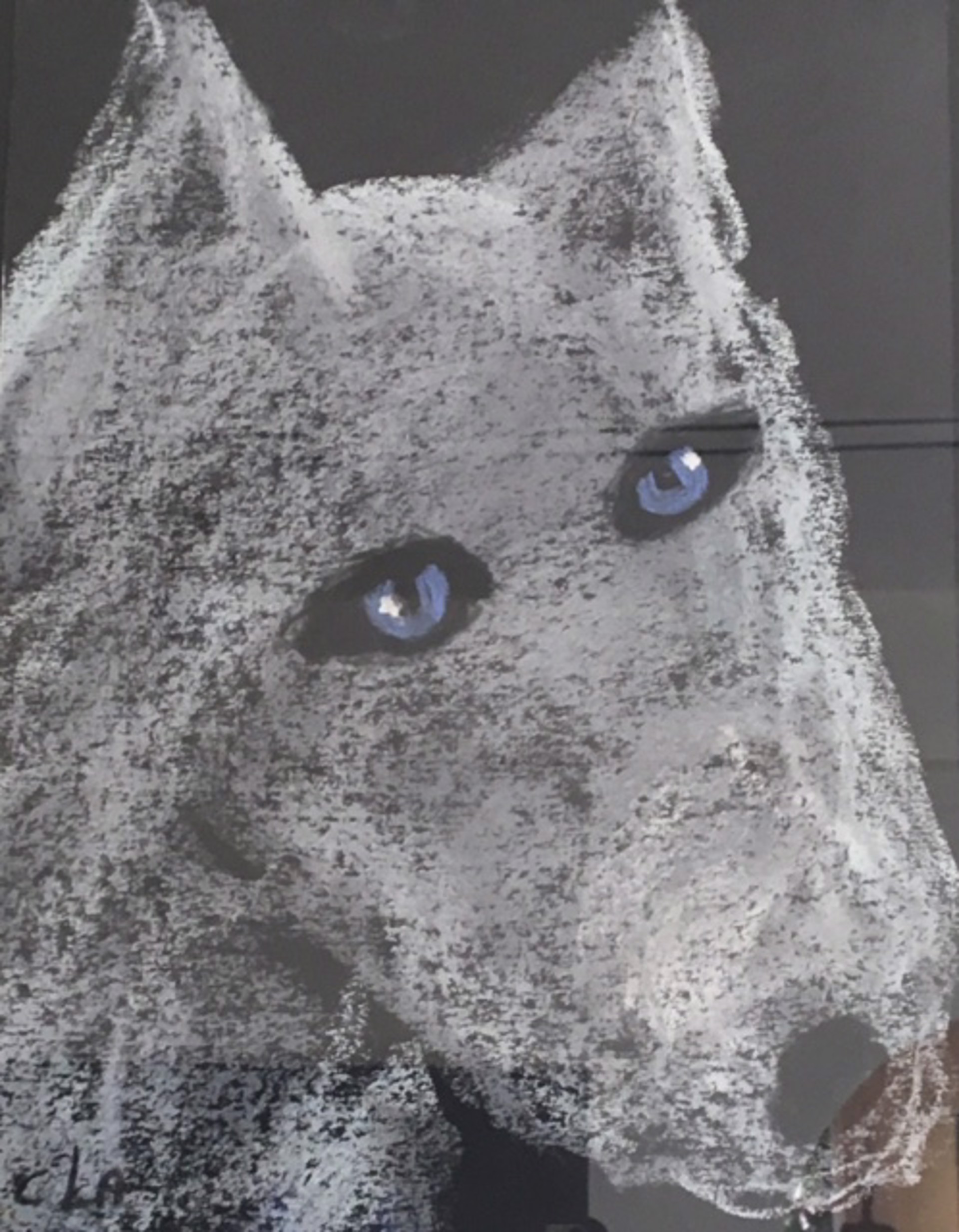 Mini Grey Wolf by Carole LaRoche