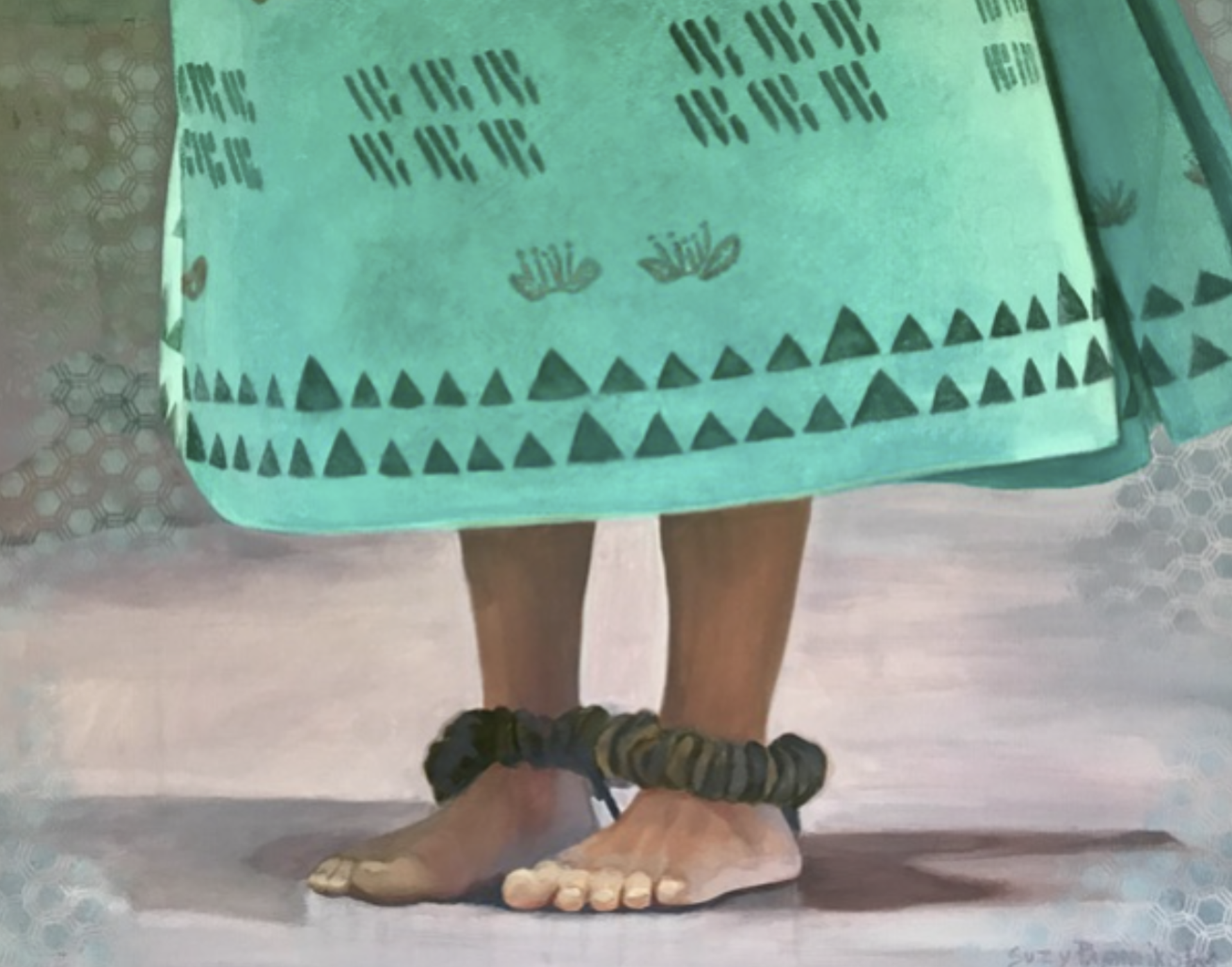 Dancer Feet in Turquoise by Suzy Papanikolas