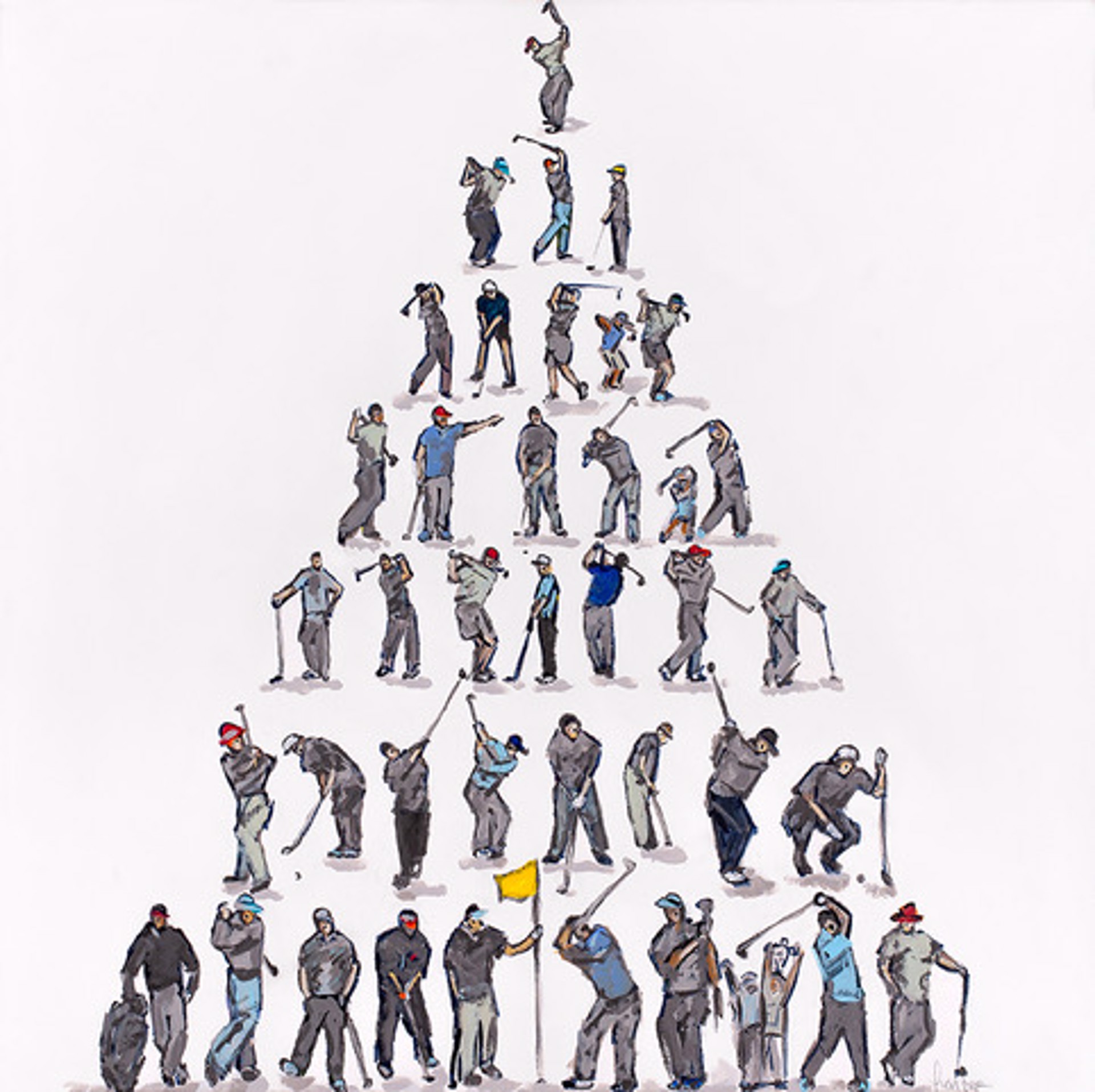 Golfer Pyramid by Heather Blanton