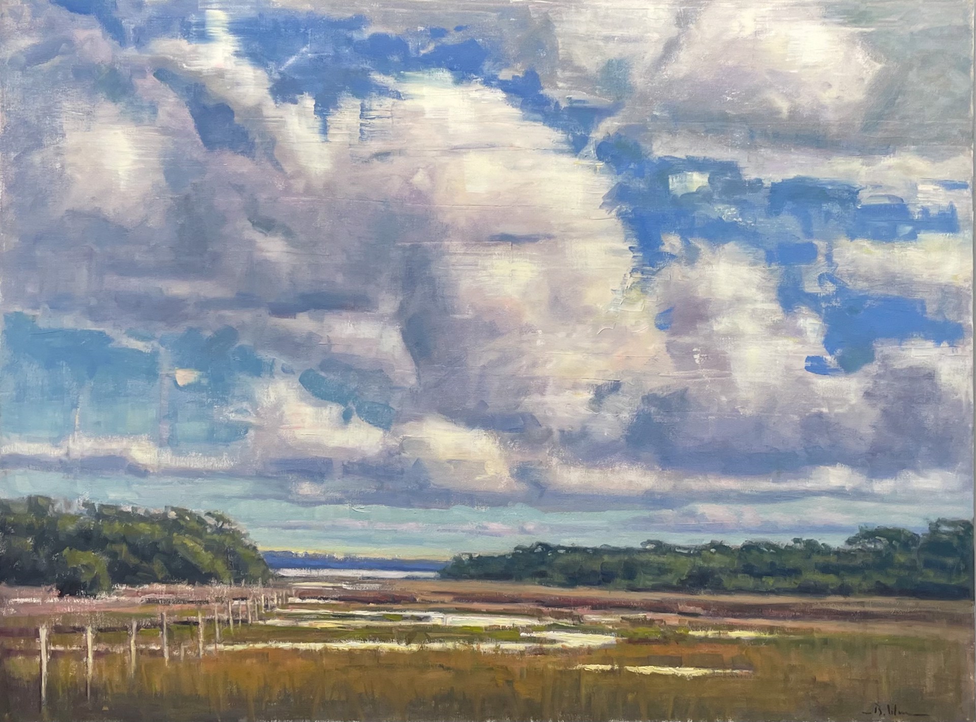 "Marsh & Sky" original oil painting by Brett Weaver