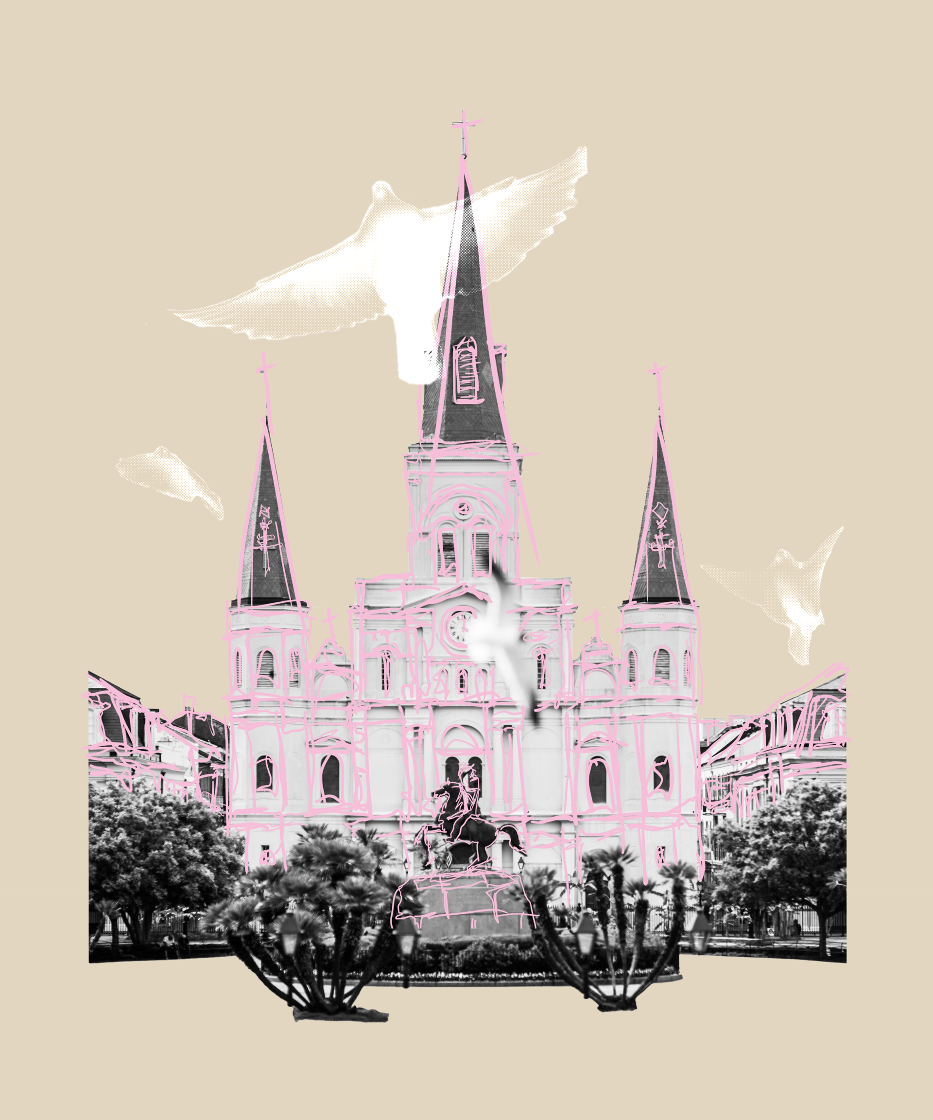 Jackson Square Doves by CAZADOR