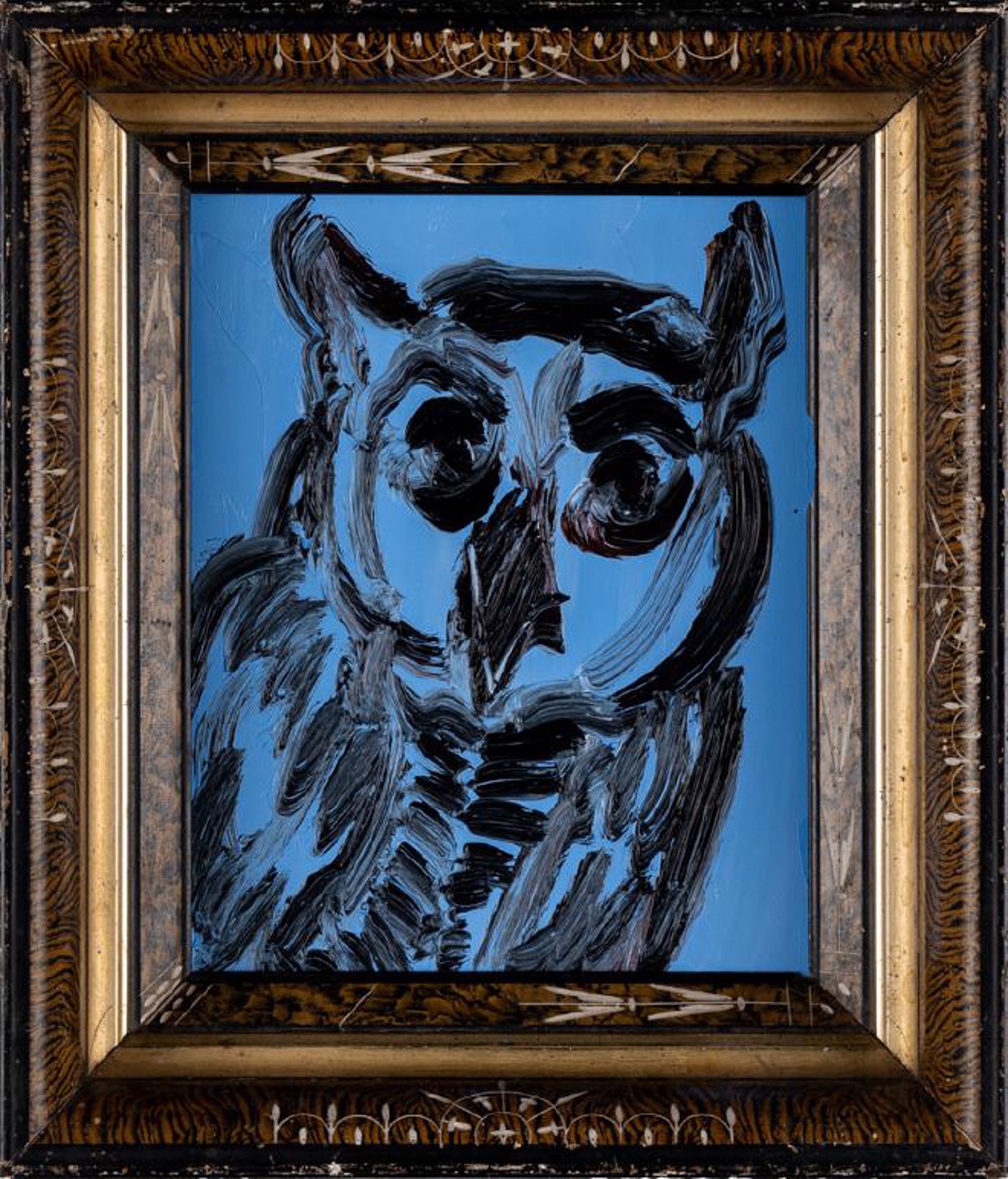Owl In Blue by Hunt Slonem