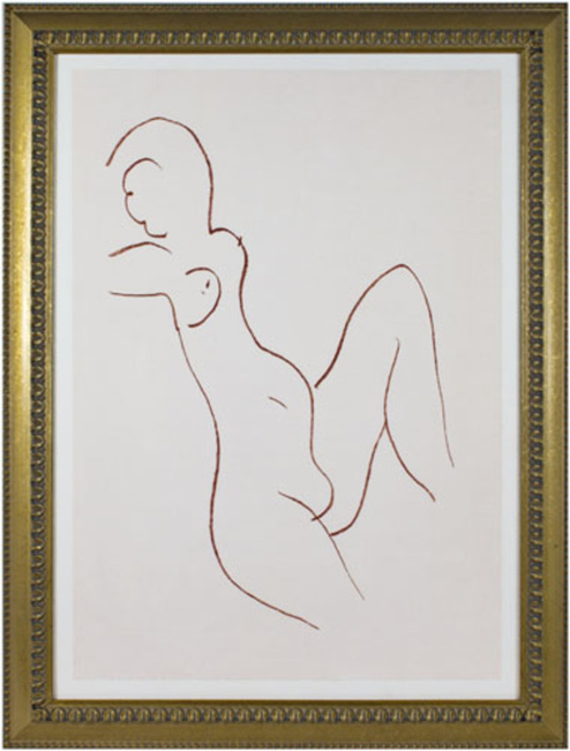 Nude w/Leg & Arm Up (from Florilege des Amours de Ronsard Portfolio) by Henri Matisse