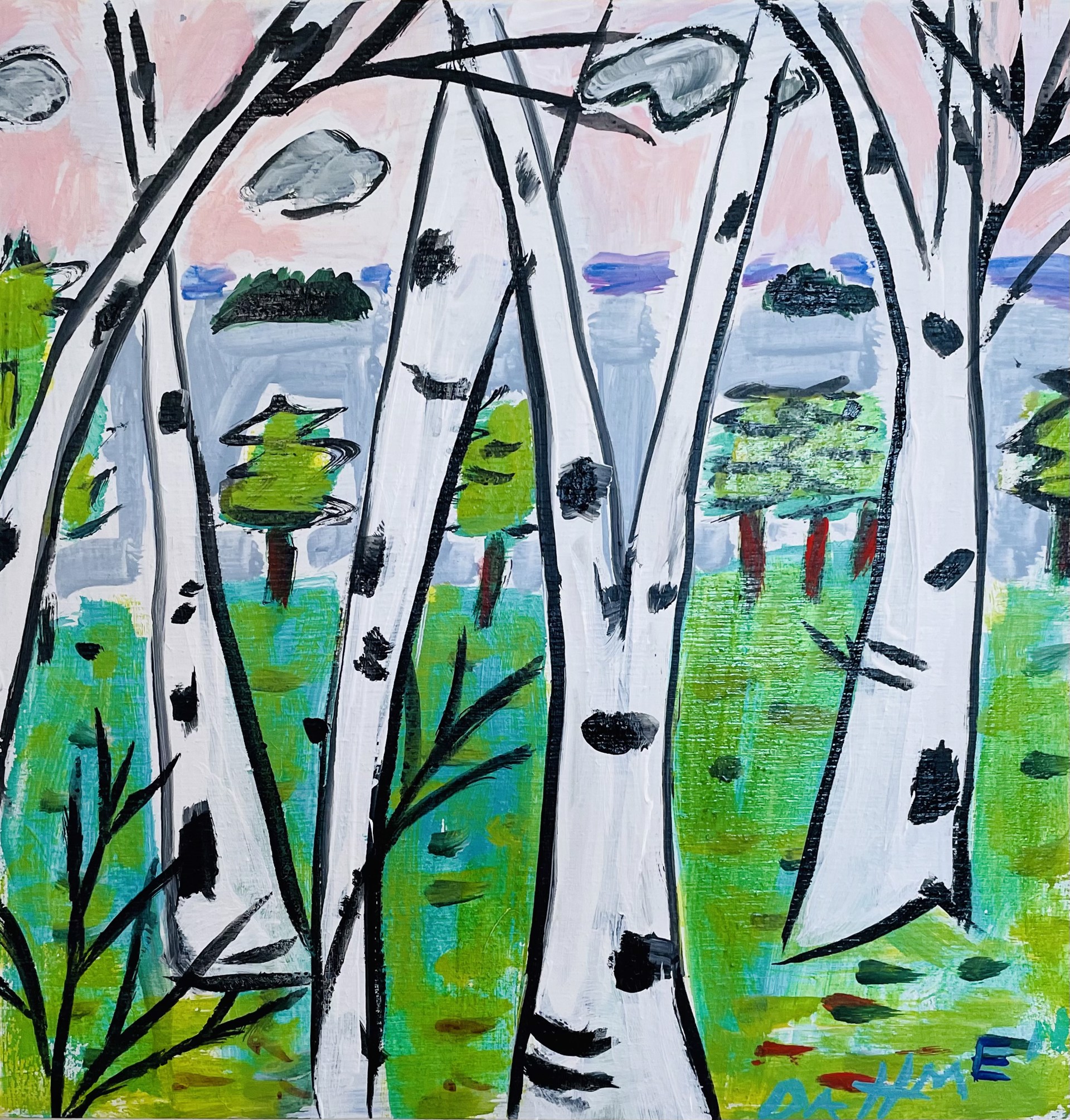 Five Birches by Jane Dahmen
