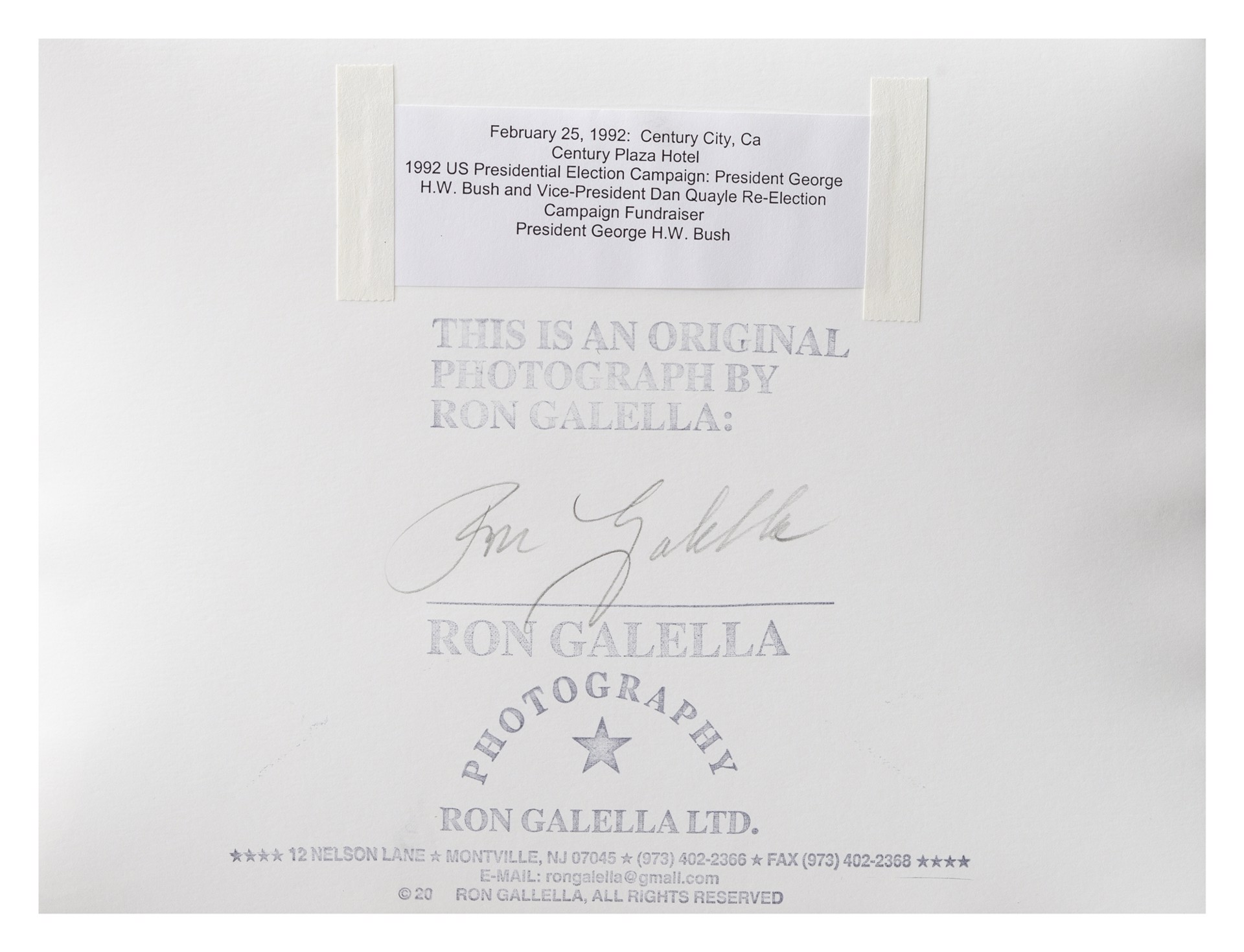 President George H.W. Bush by Ron Galella