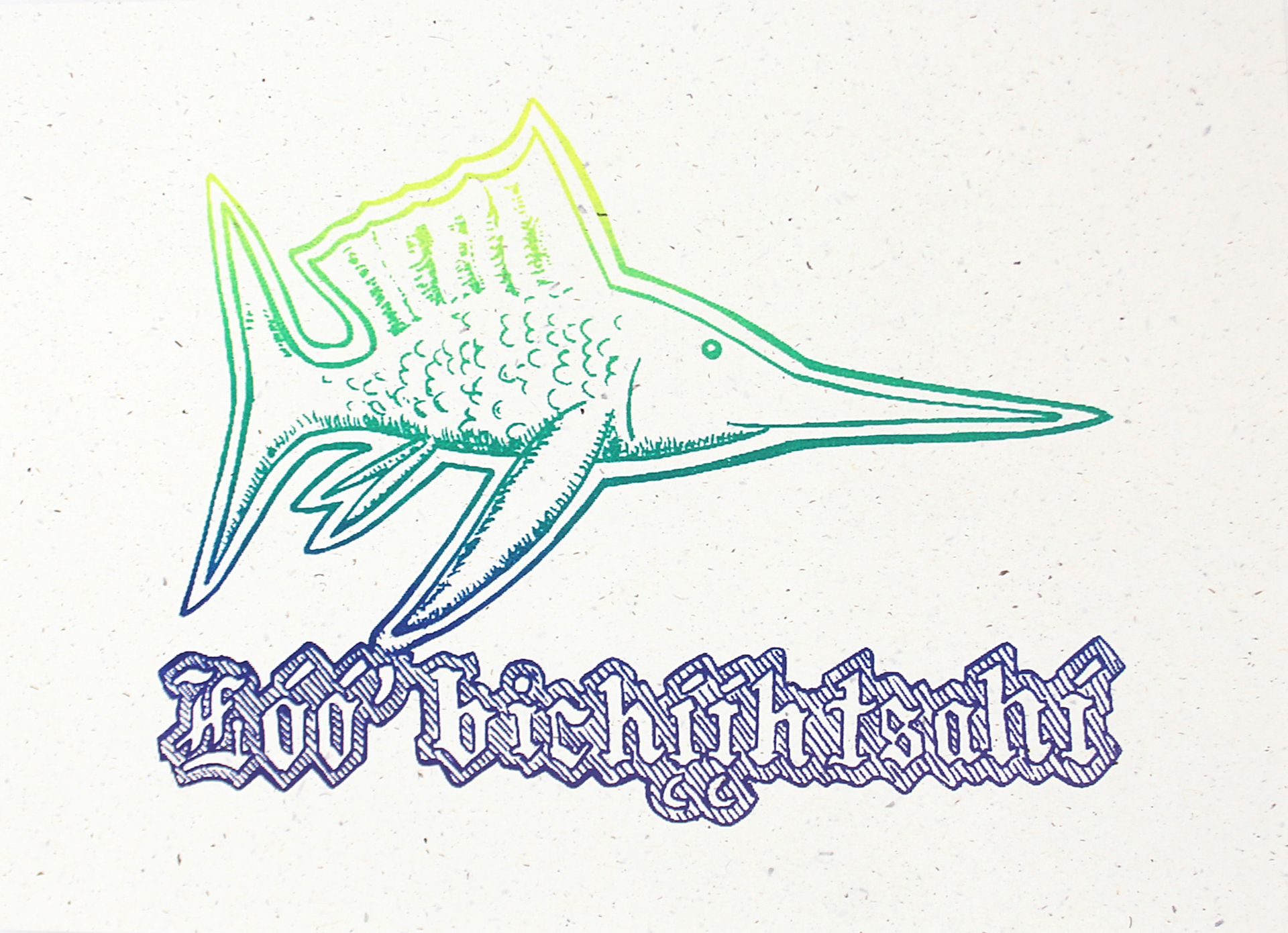 Navajo Language Notecard - Swordfish by David Sloan