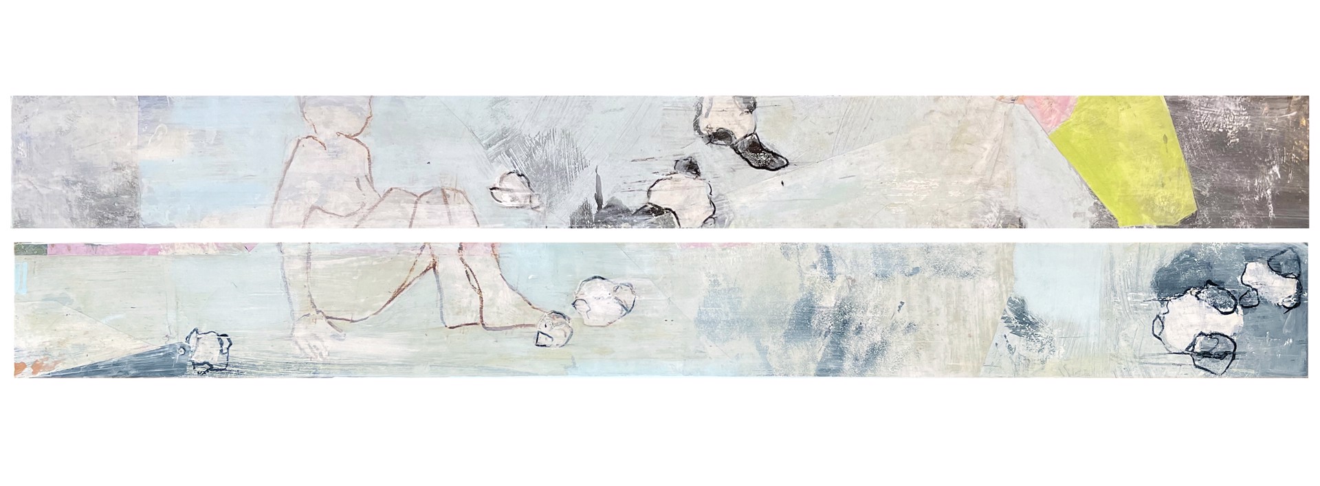 Figures with Cotton Diptych by George Marks