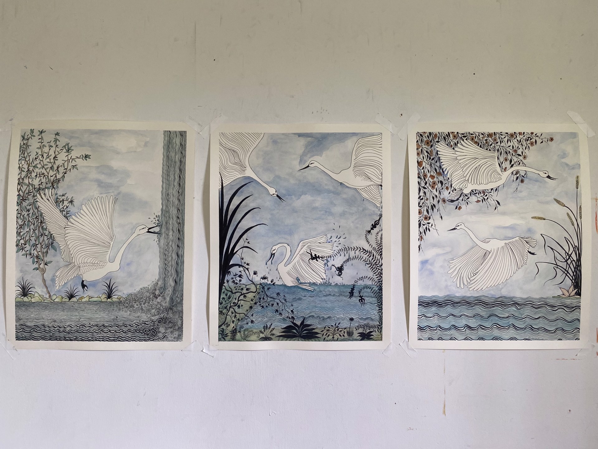 Swans III by Alexandra Eastburn