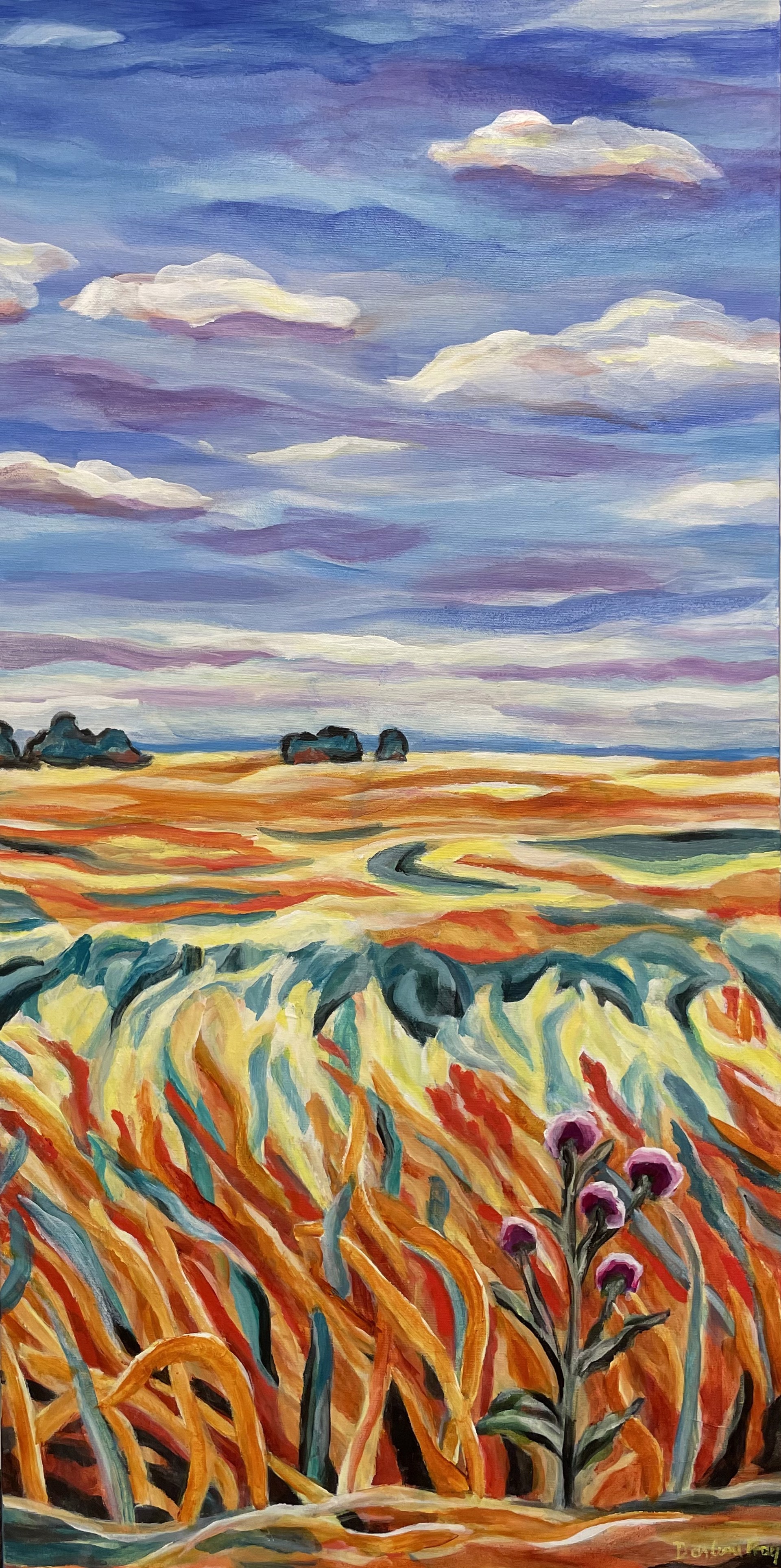 Red Spring Wheat Waist High by Darlene Hay
