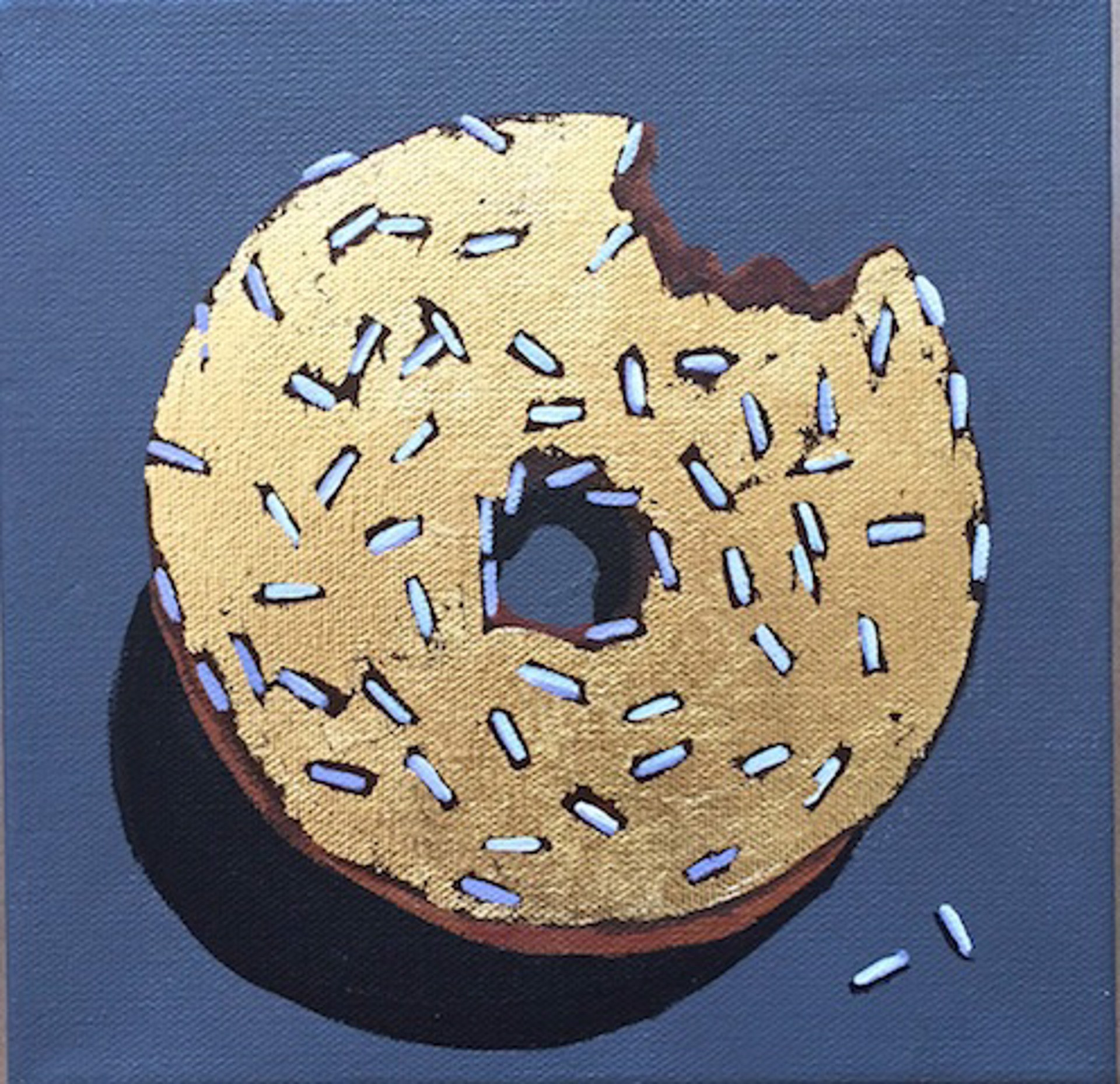 Gold Leaf White Sprinkles by Terry Romero Paul