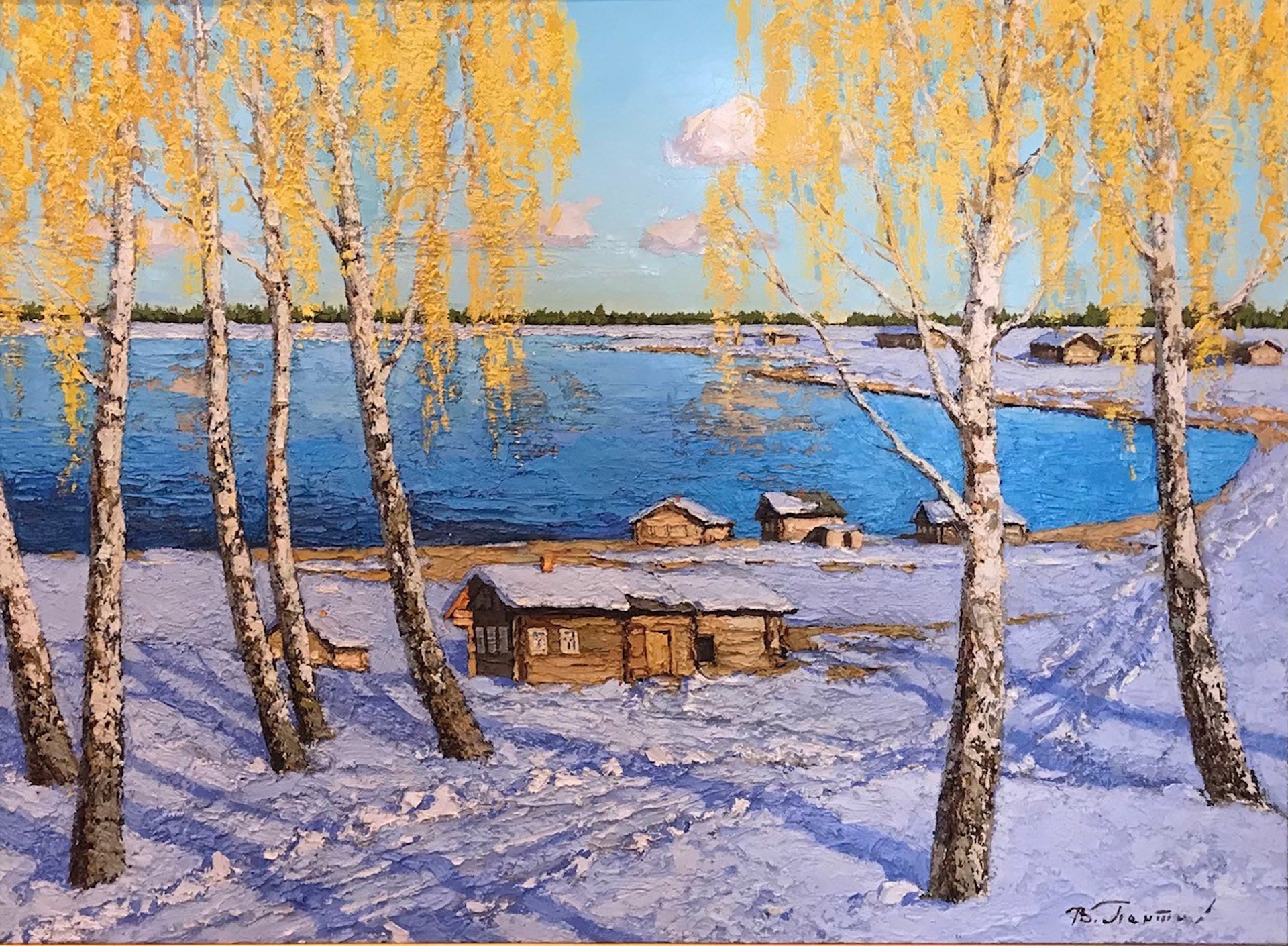 Village on the Lake by Vladimir Pentjuh