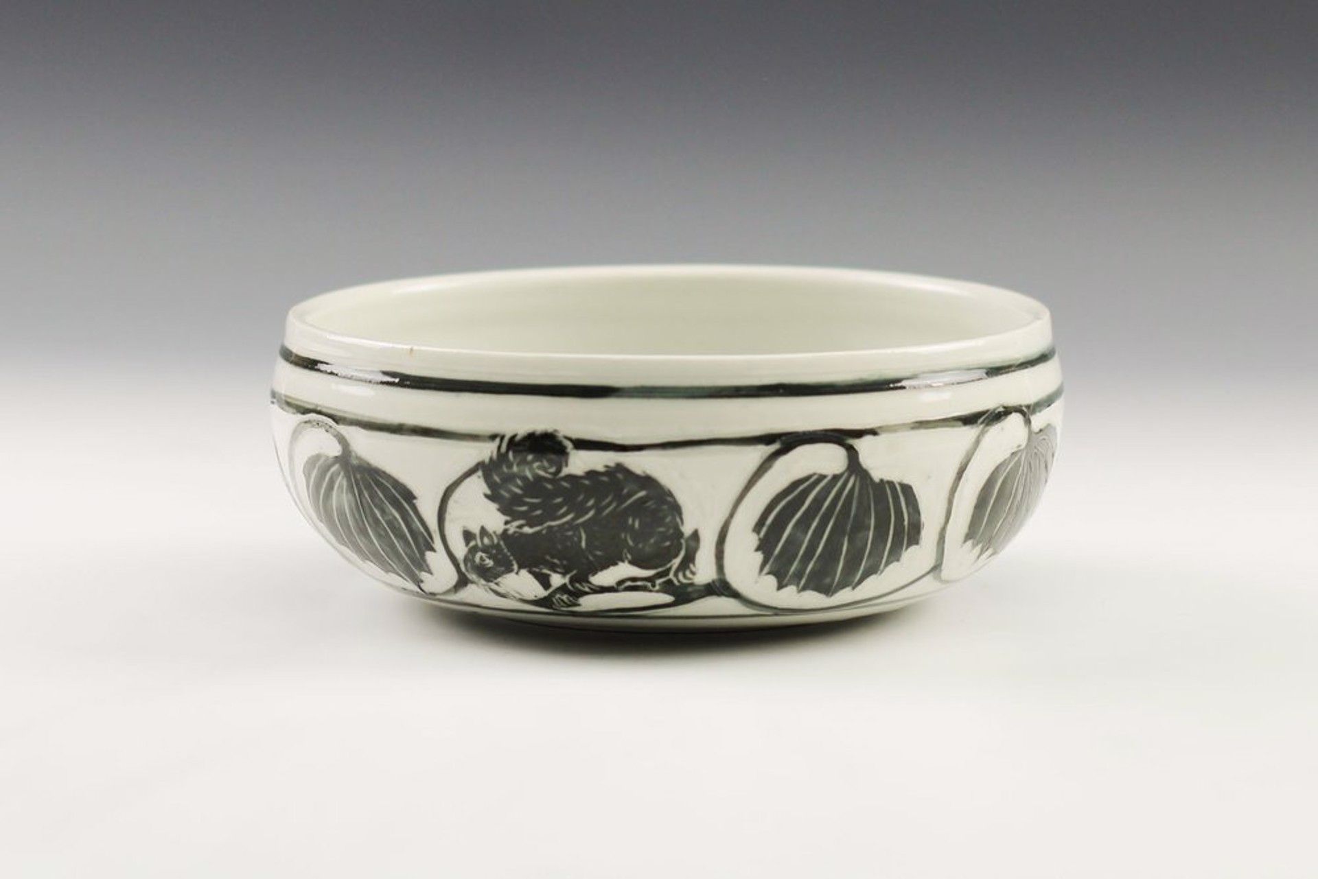 Squirrels and Leaves Serving Bowl by Glynnis Lessing