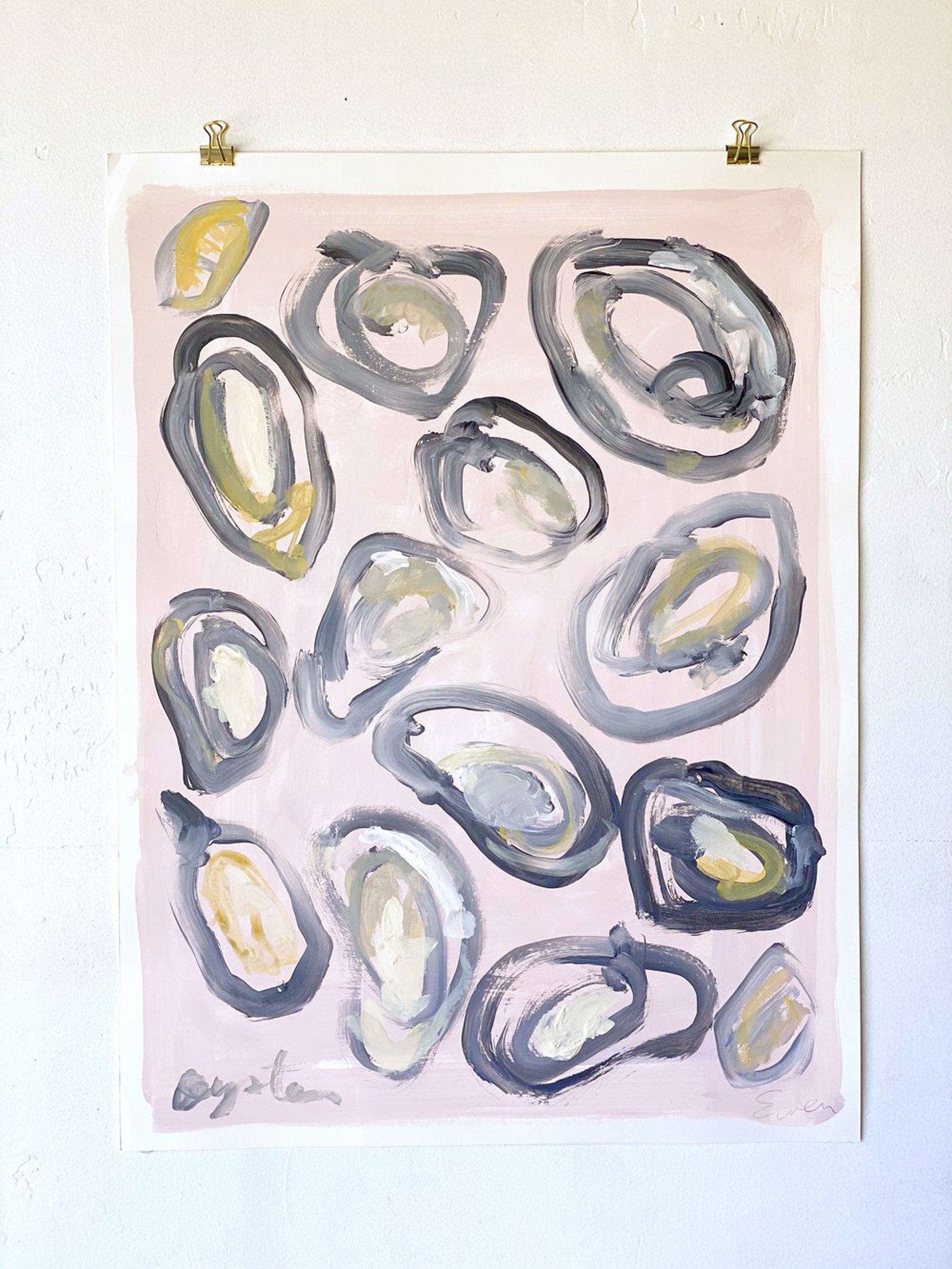 A Dozen Oysters, Soft Pink by Anne-Louise Ewen