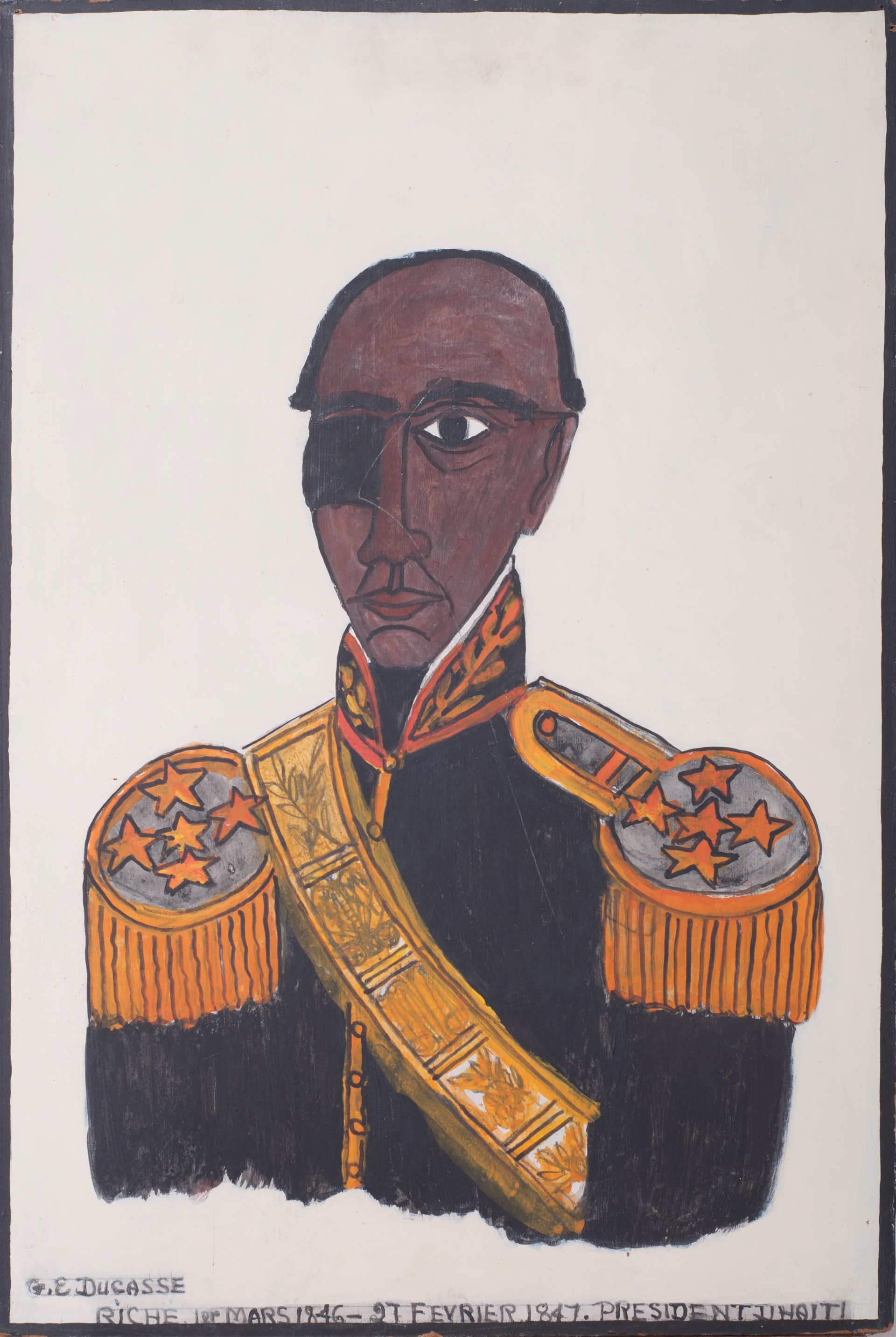 Portrait of Haiti President Jean-Baptiste Riche #14-3-96GSN by Gervais Emmanuel Ducasse (Haitian, 1903-1988)