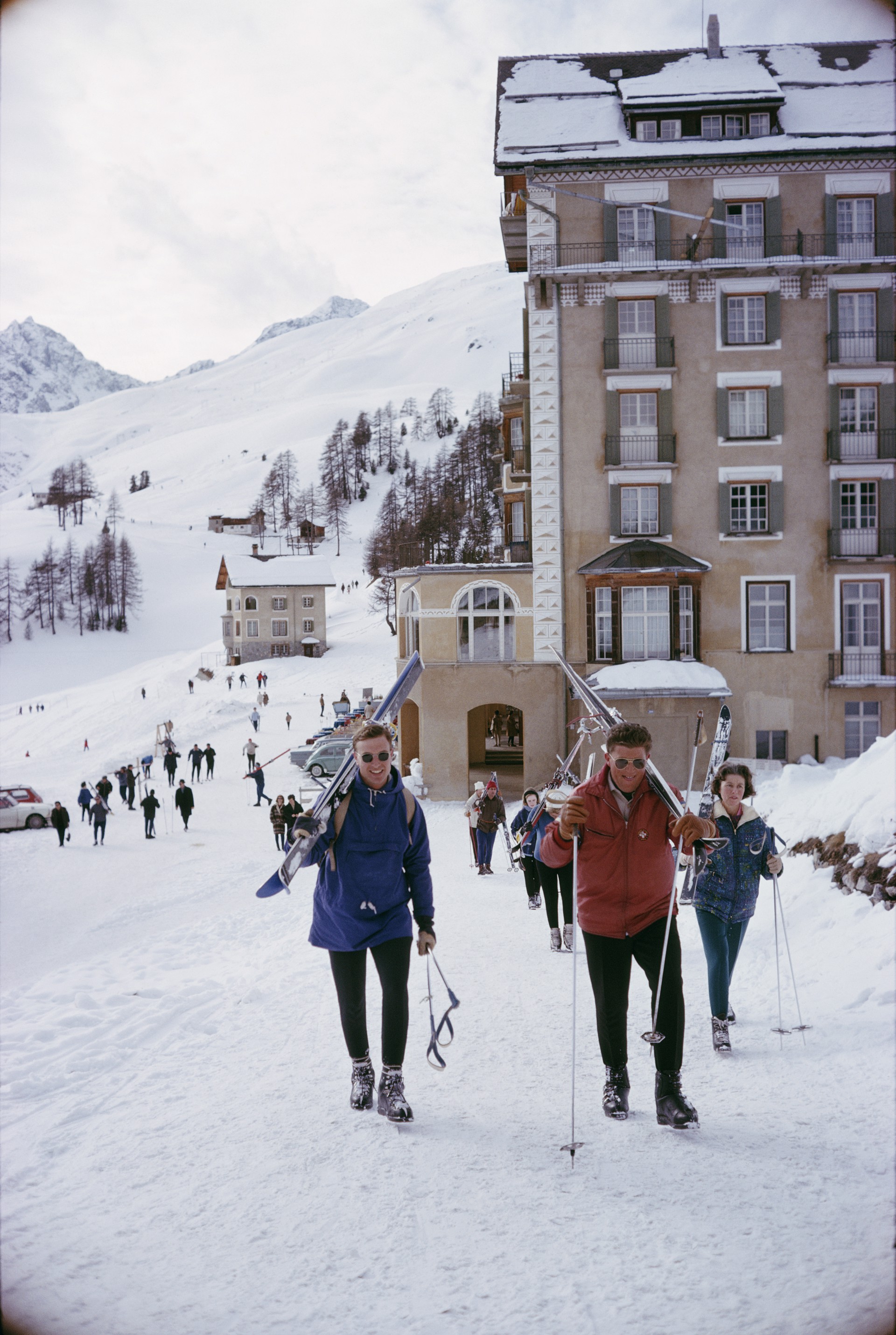 Skiers In St. Moritz by Slim Aarons