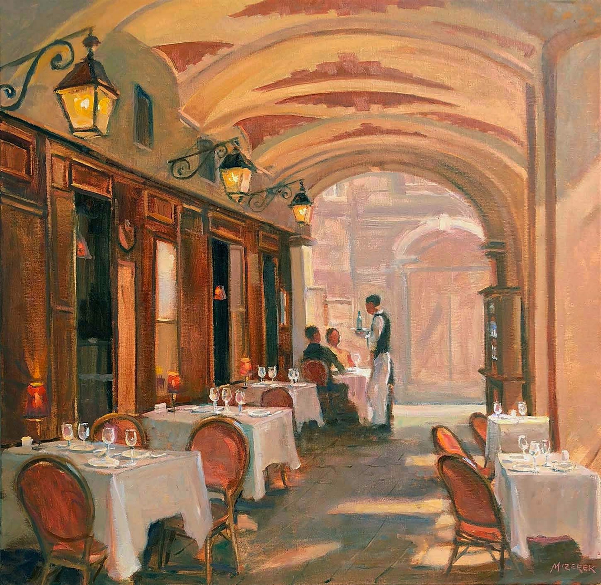 "Lunch at Place Des Vosges" by Leonard Mizerek