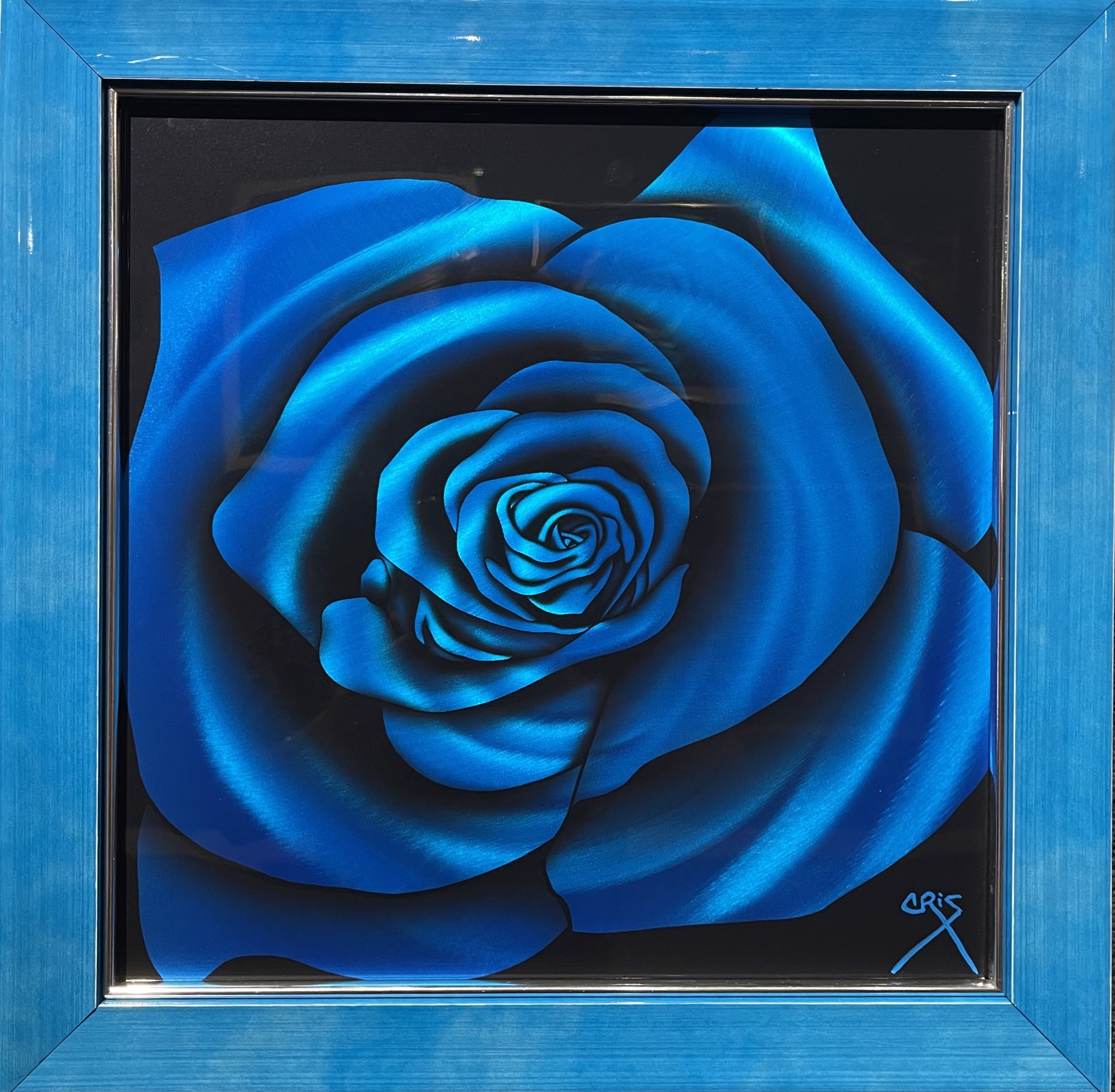 Mini Blue Rose by Cris X