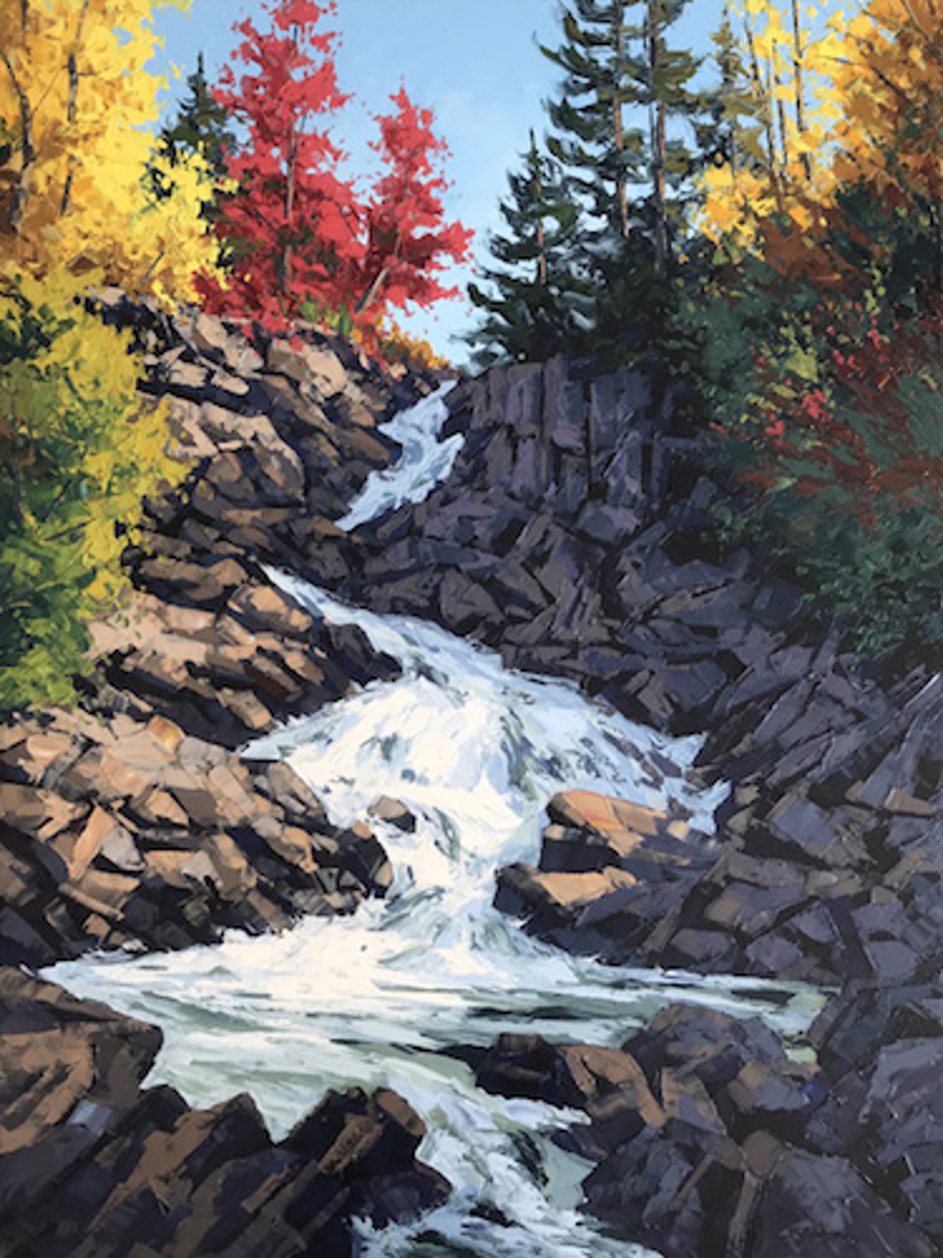 Ragged Falls (Oxtongue River Algonquin) by Robert E Wood
