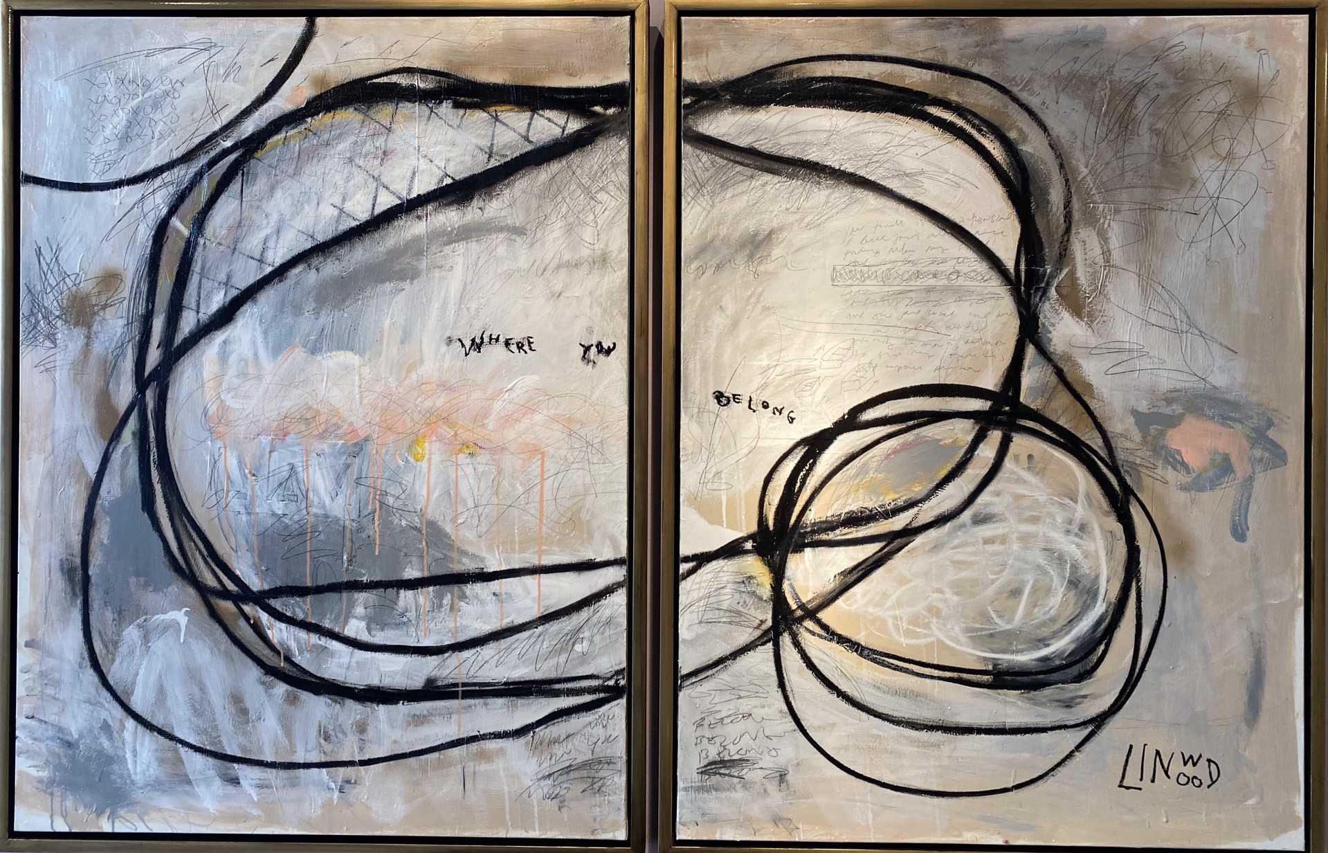 Where You Belong, Diptych by LINWOOD