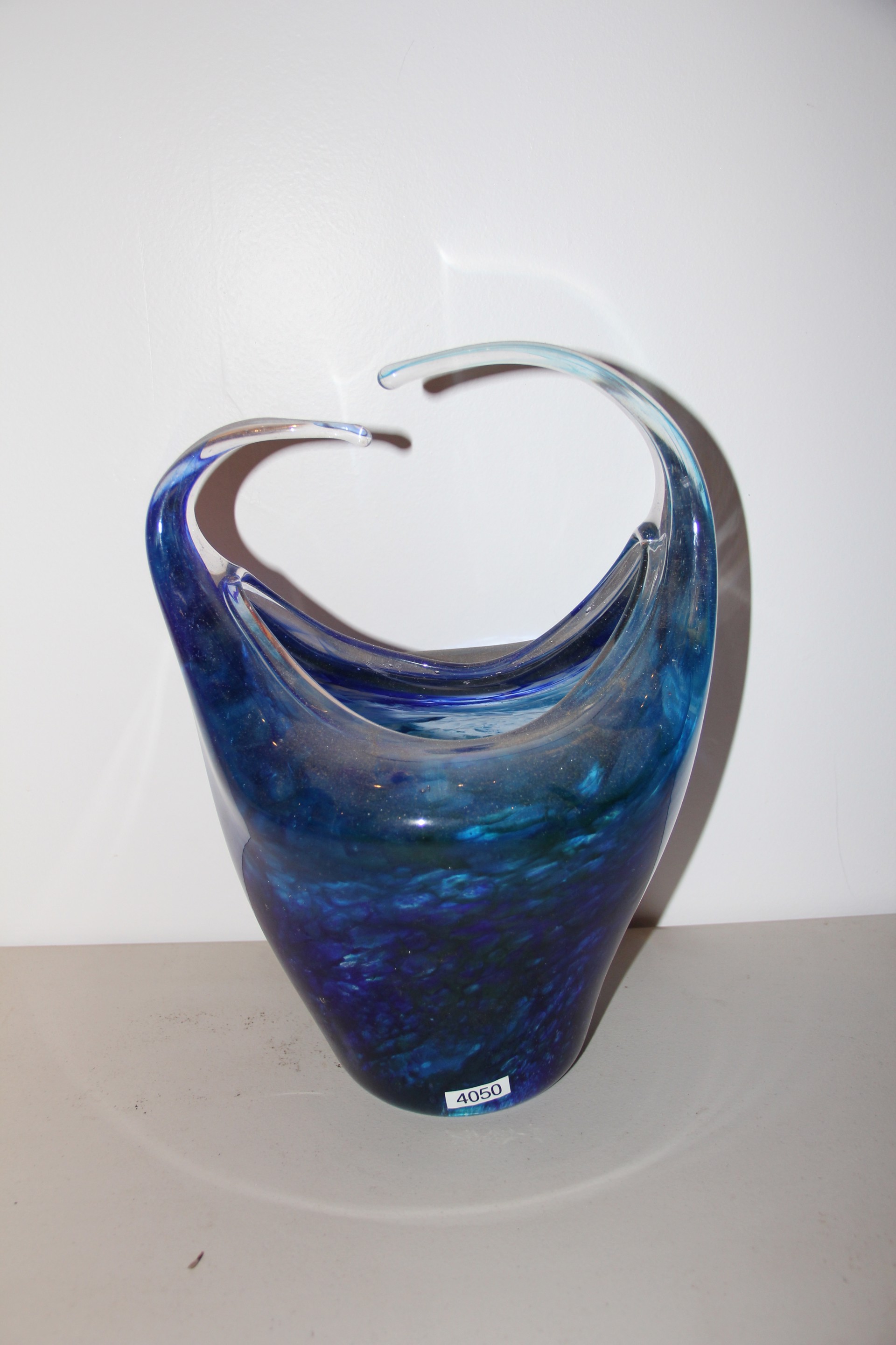 Amoebas - Blue (In Gallery Window) by Makai Glass