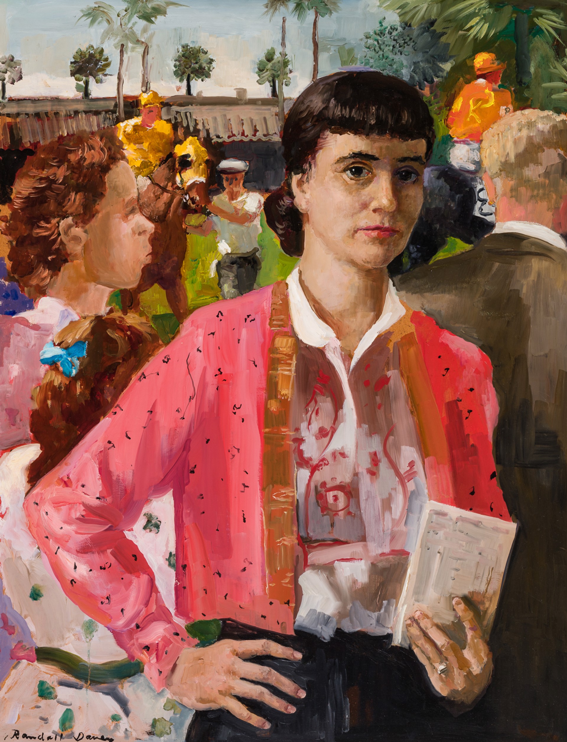 WOMAN AT THE RACES by Randall Davey