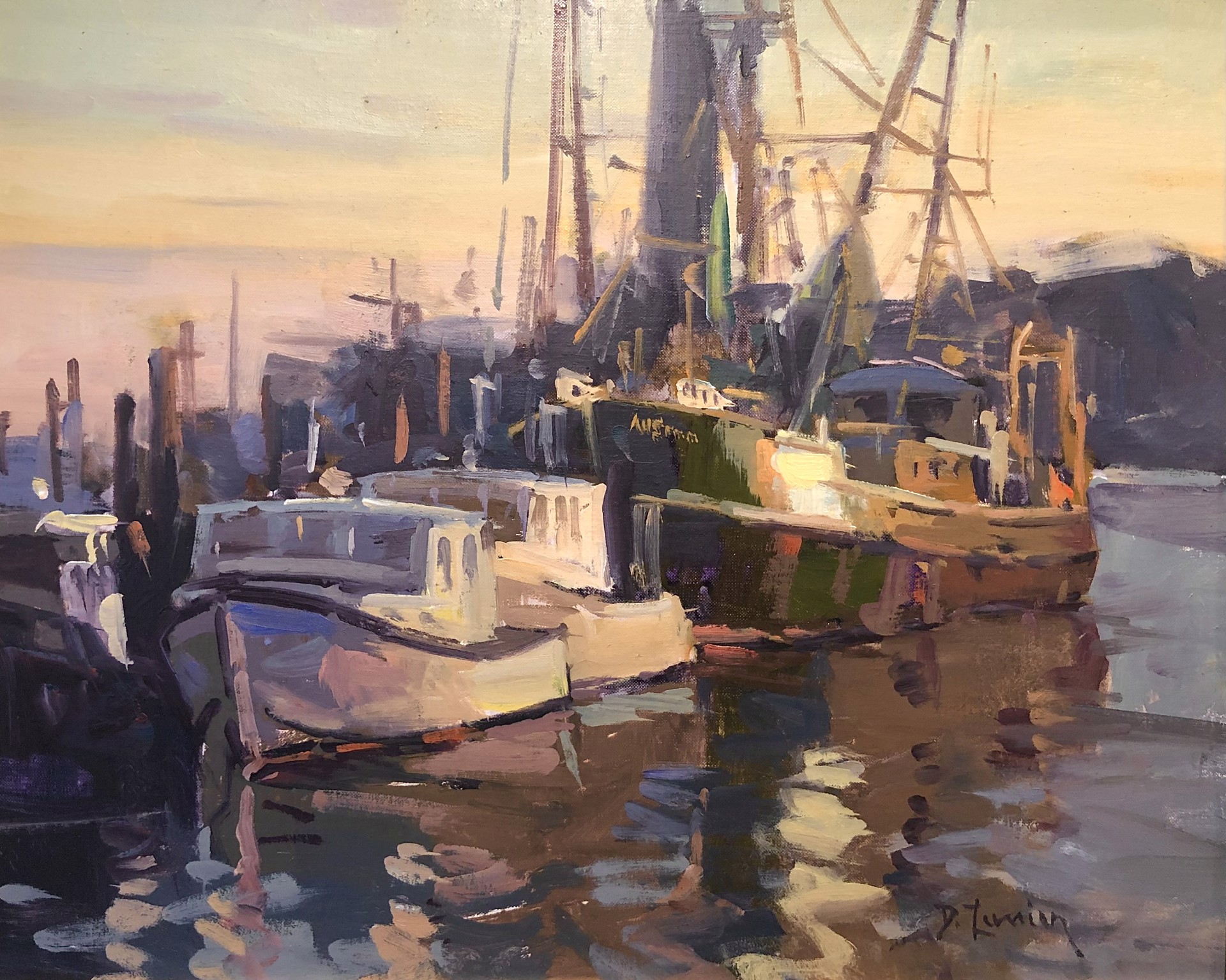 Harbor Sunset by David Lussier