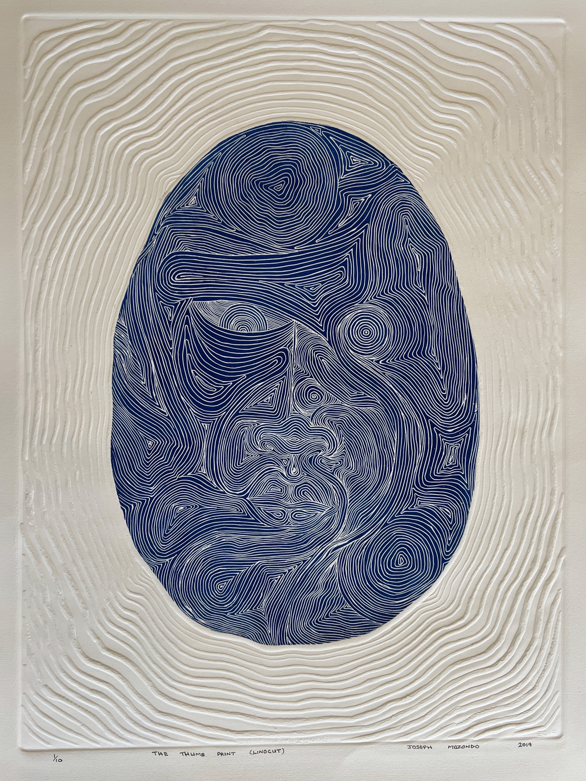 The Thumb Print (Cobalt Blue) by Joseph Muzondo