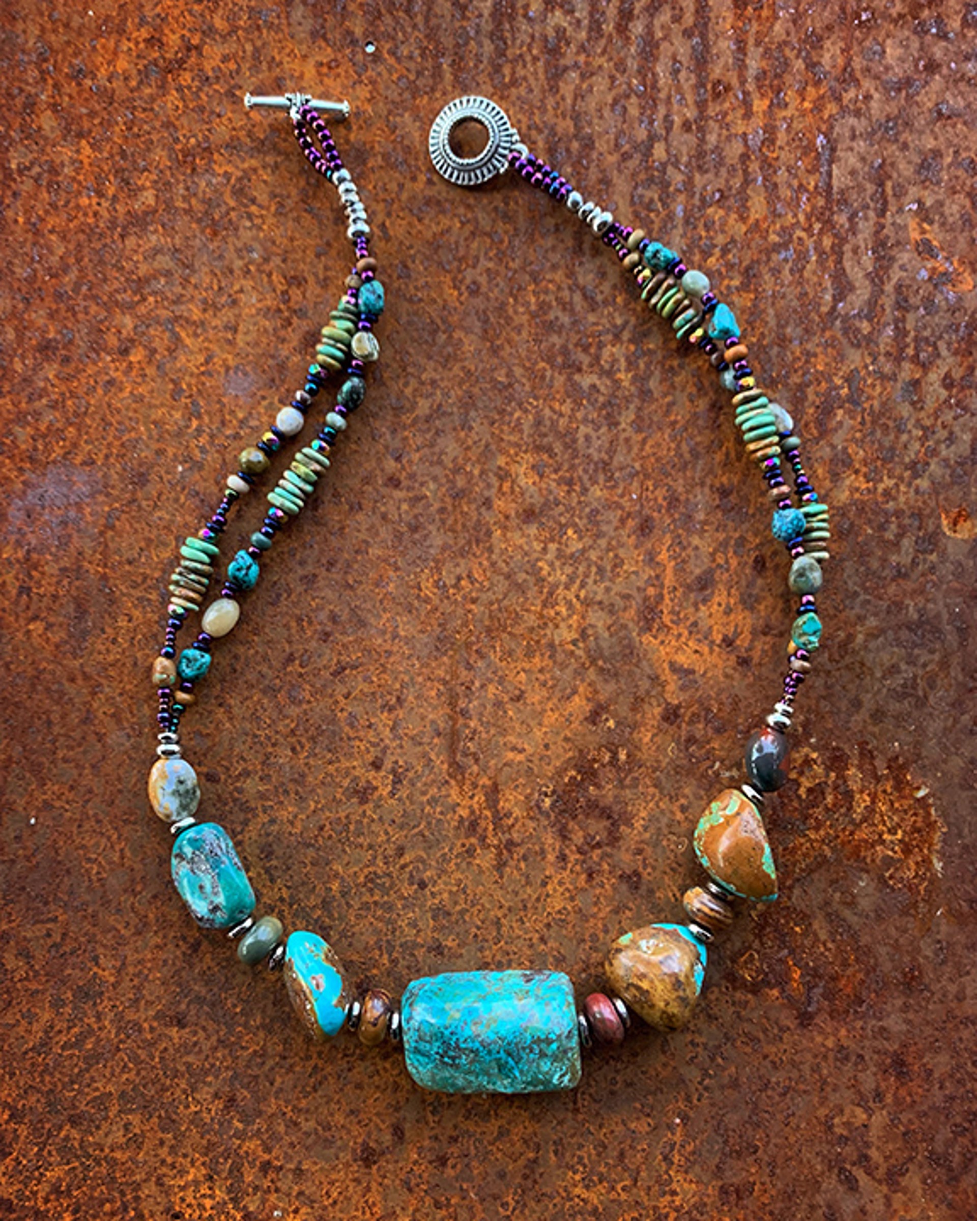 K733	Chunky Turquoise Necklace by Kelly Ormsby