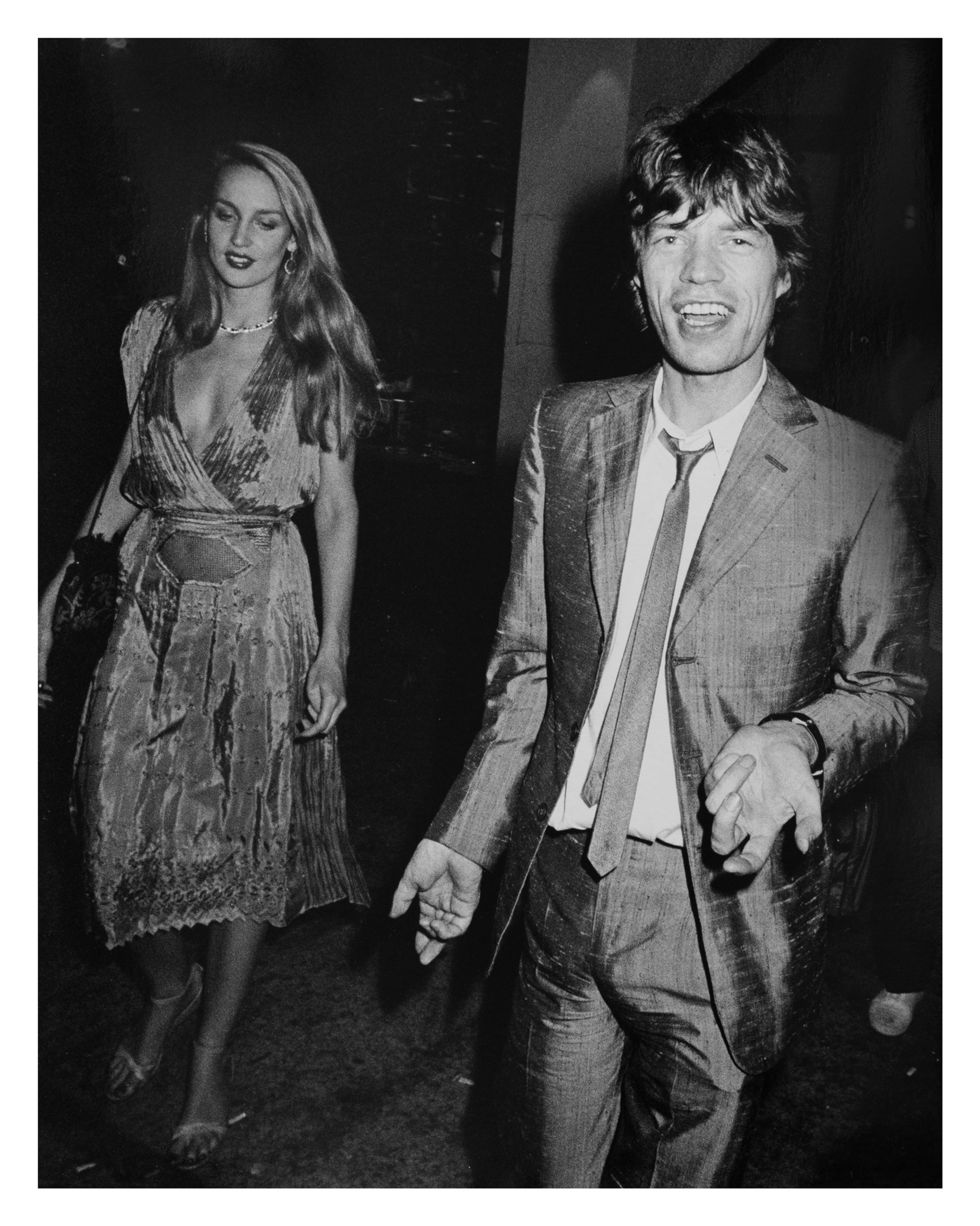 Mick Jagger and Jerry Hall by Ron Galella