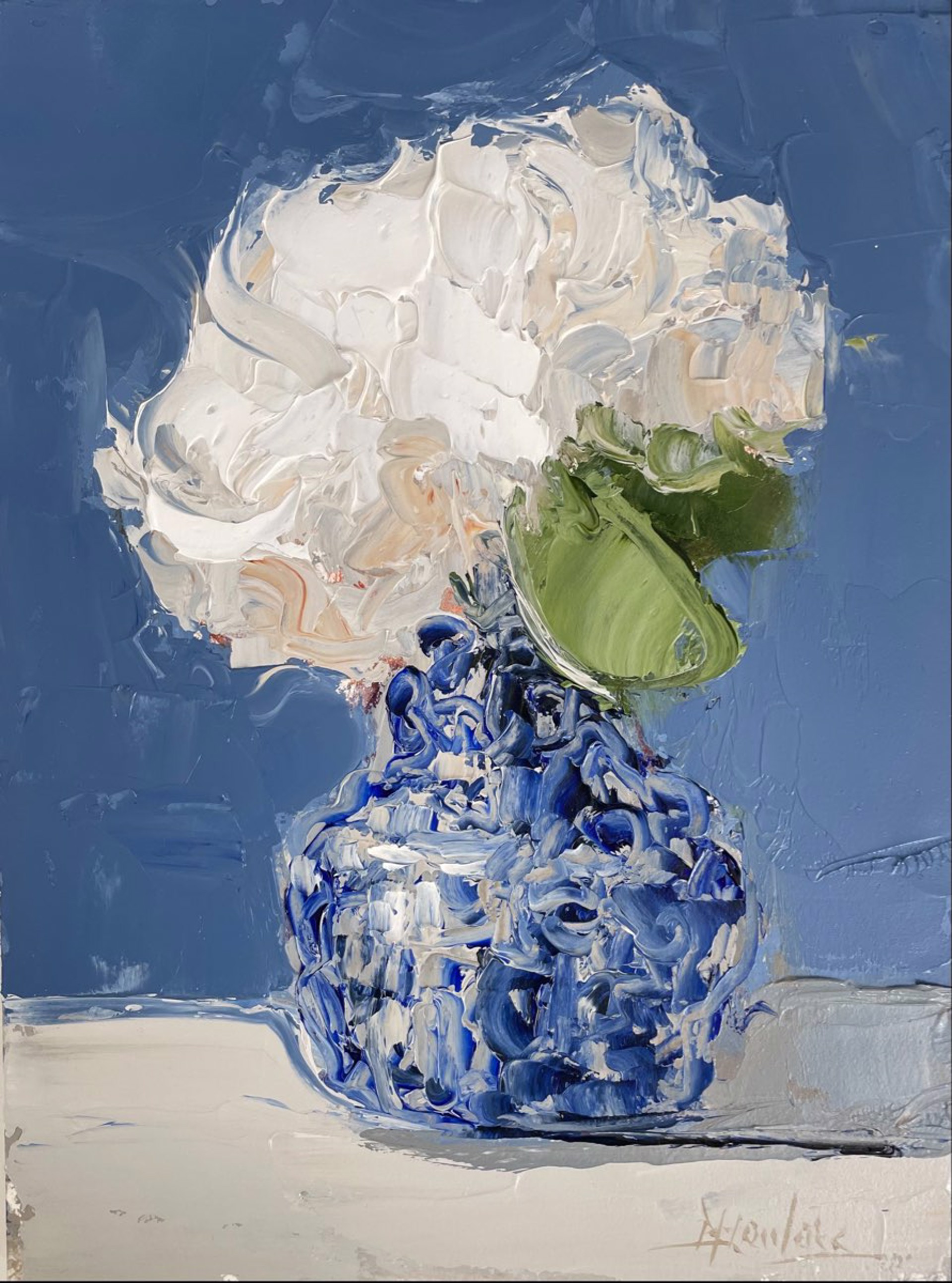 Blue And White, II {SOLD} by Barbara Flowers