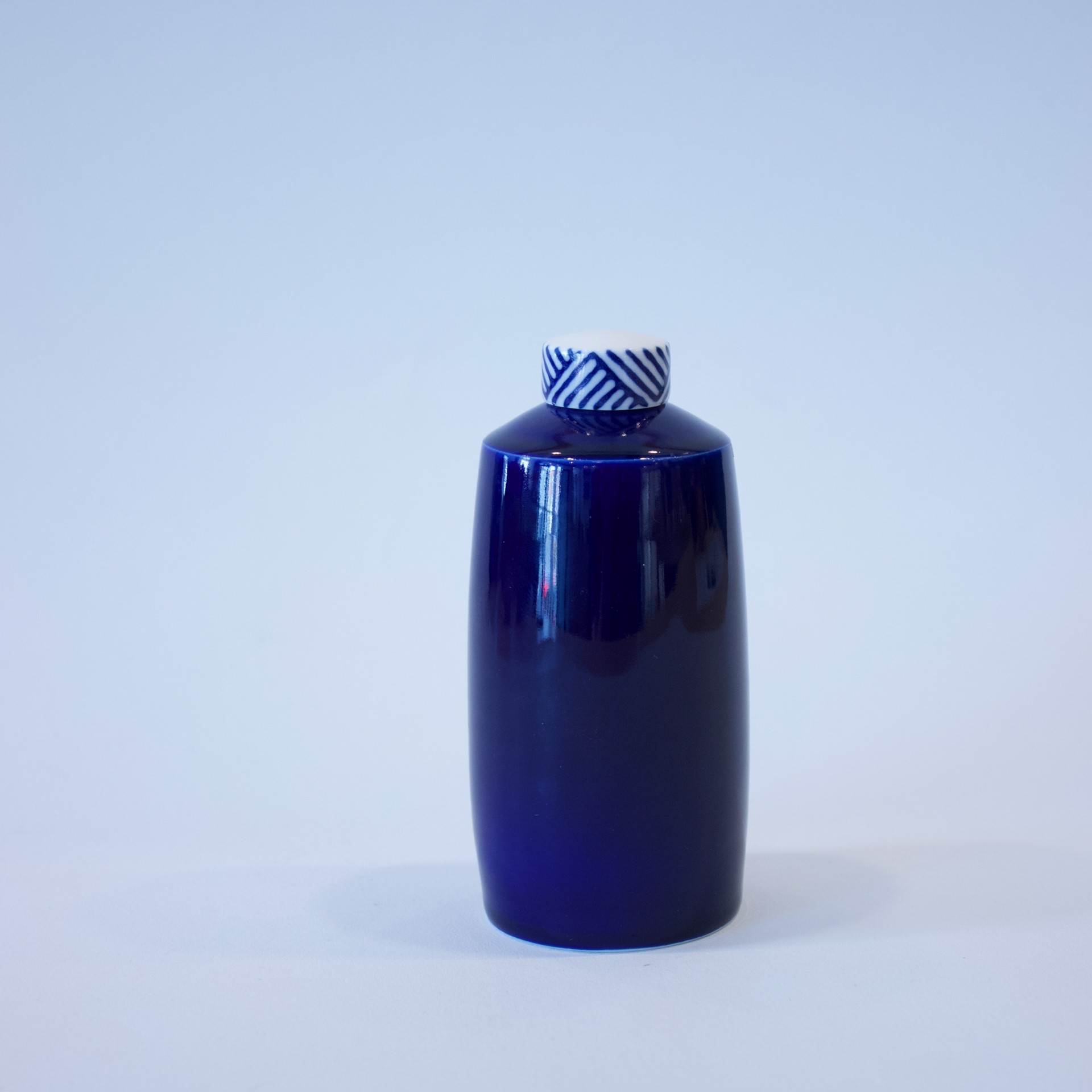 Small Cobalt Straight Sided Ginger Jar by Rhian Malin