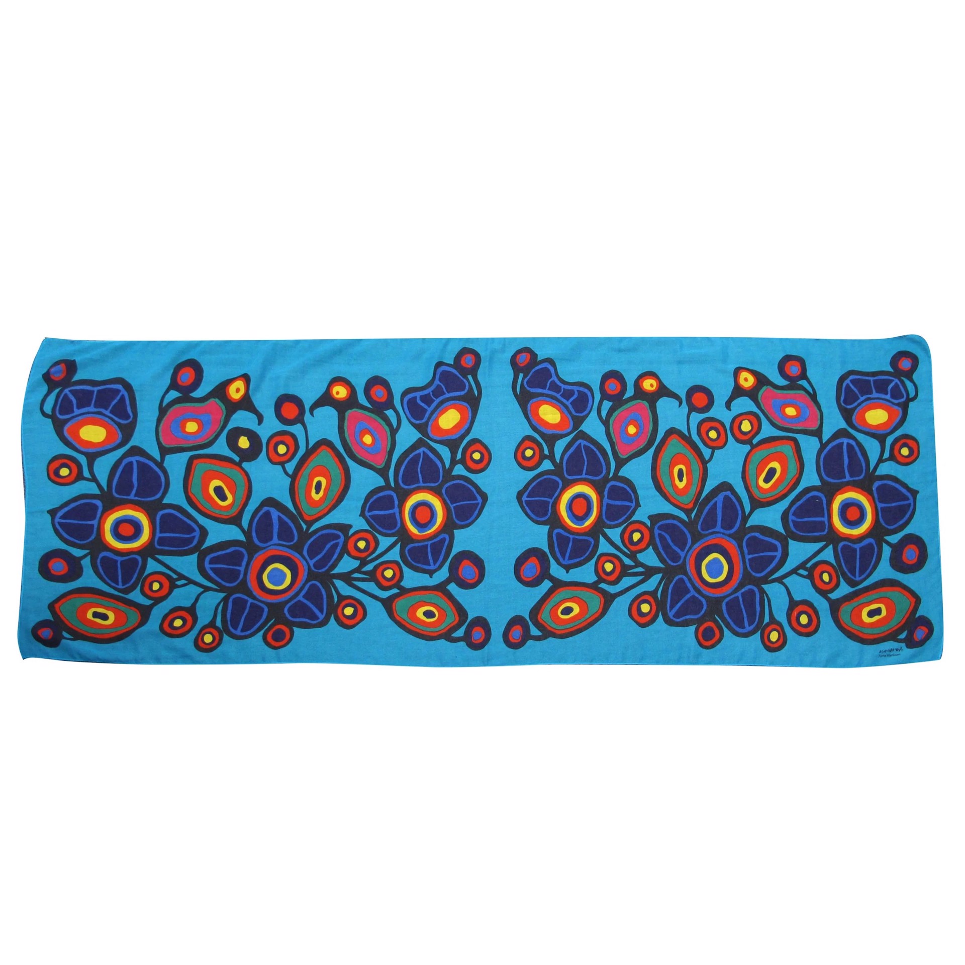 Flowers and Birds Artist Scarf by Norval Morisseau