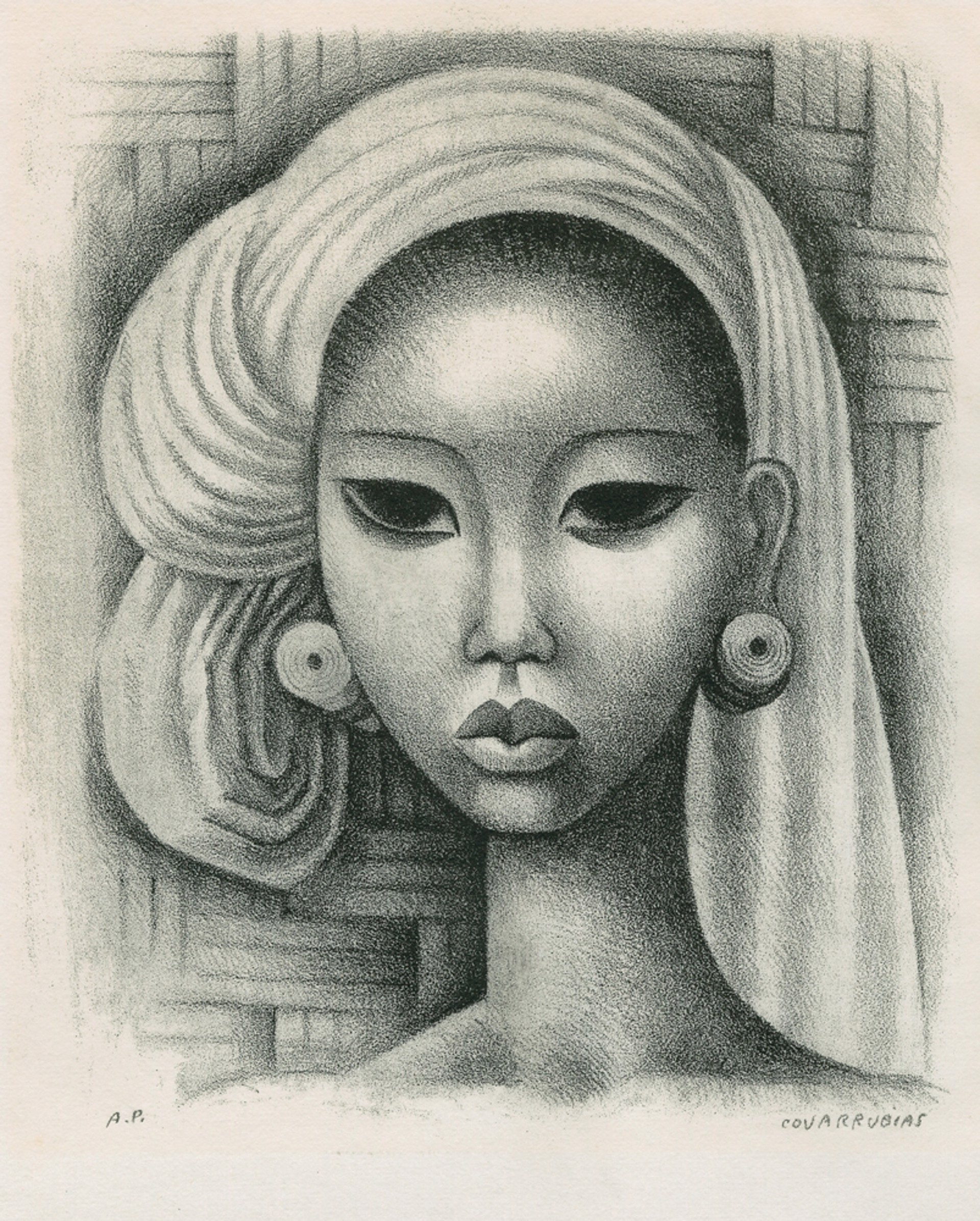 Portrait of Ayu Ktut by Miguel Covarrubias