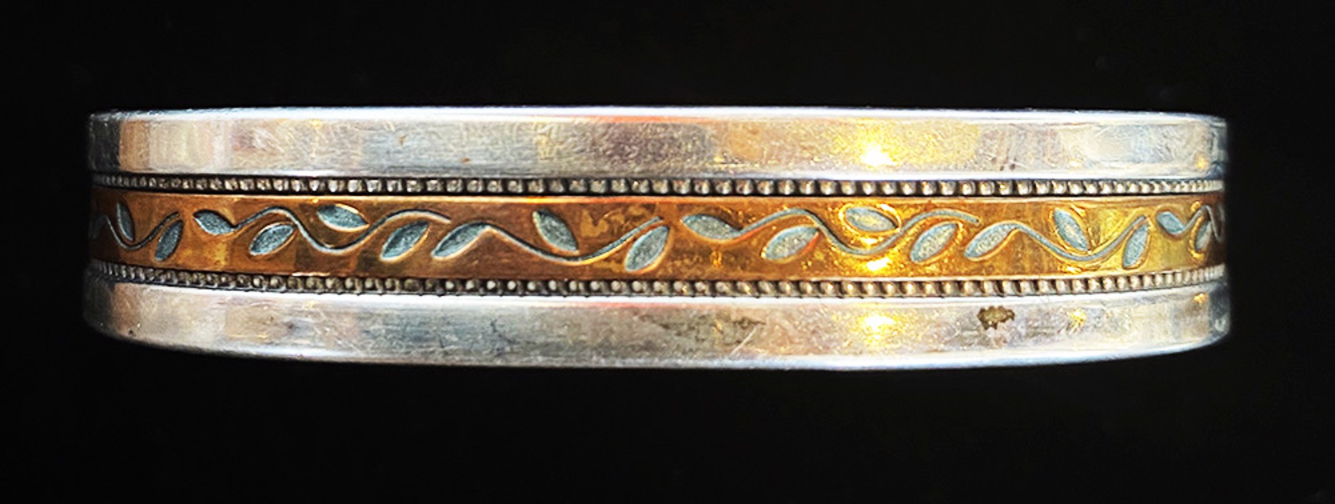 Copper & Sterling Bracelet by Artist Unknown