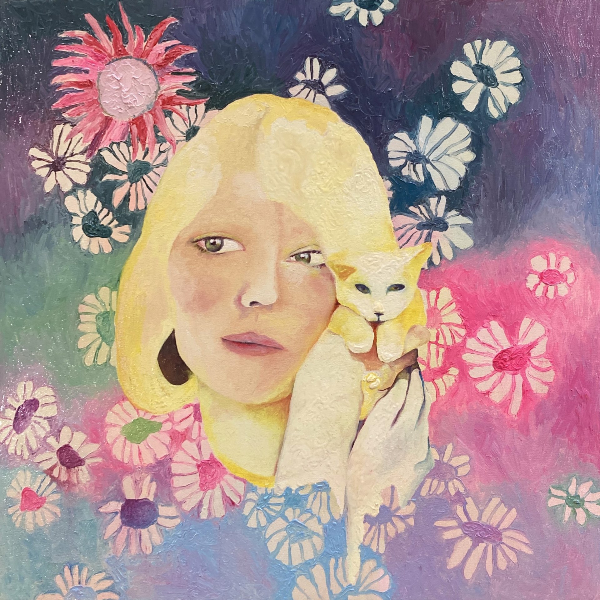 "Girl With Kitten" by Allison Moyers by Art One Foundation