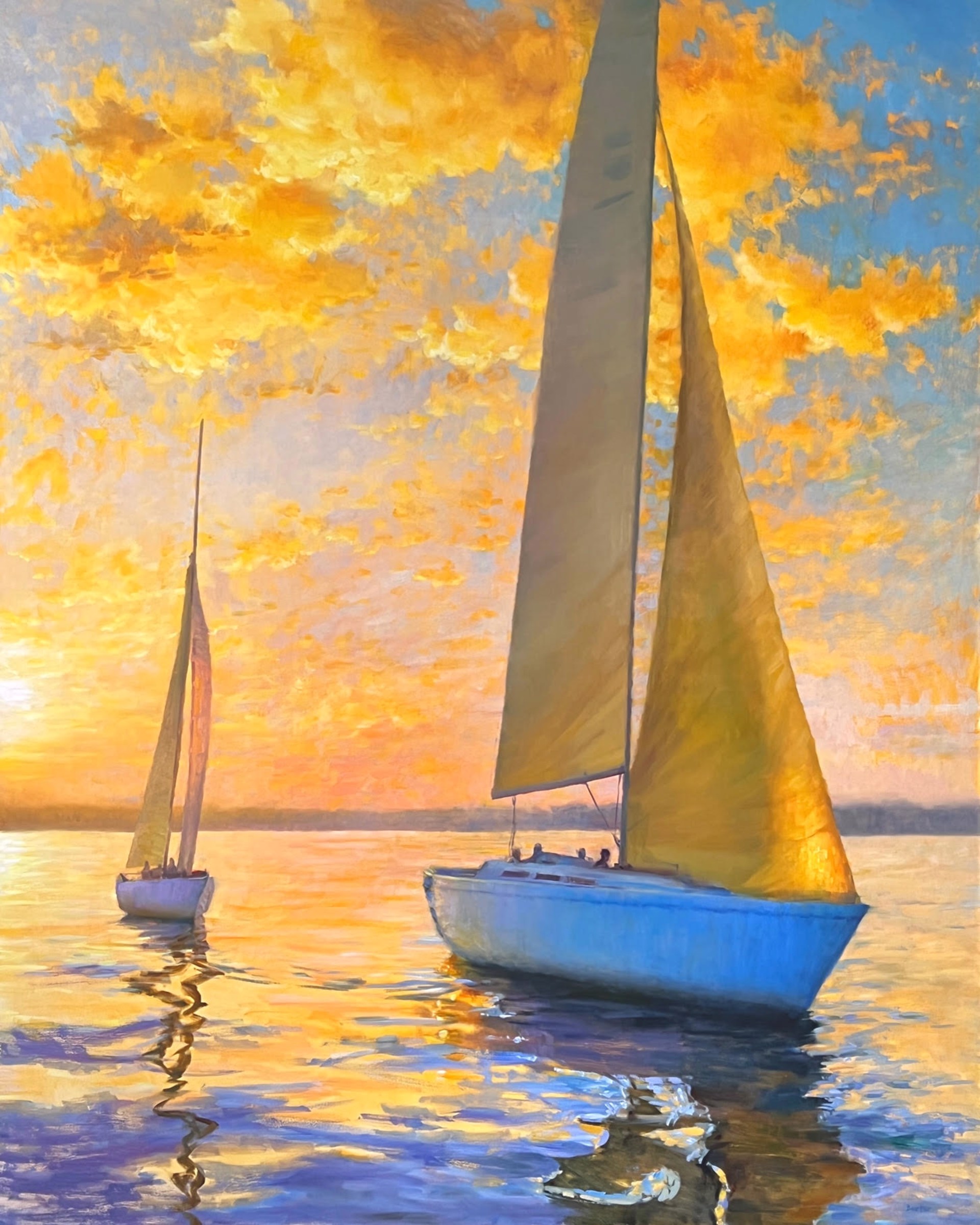 "Sails and Sinking Sun" by Stacy Barter