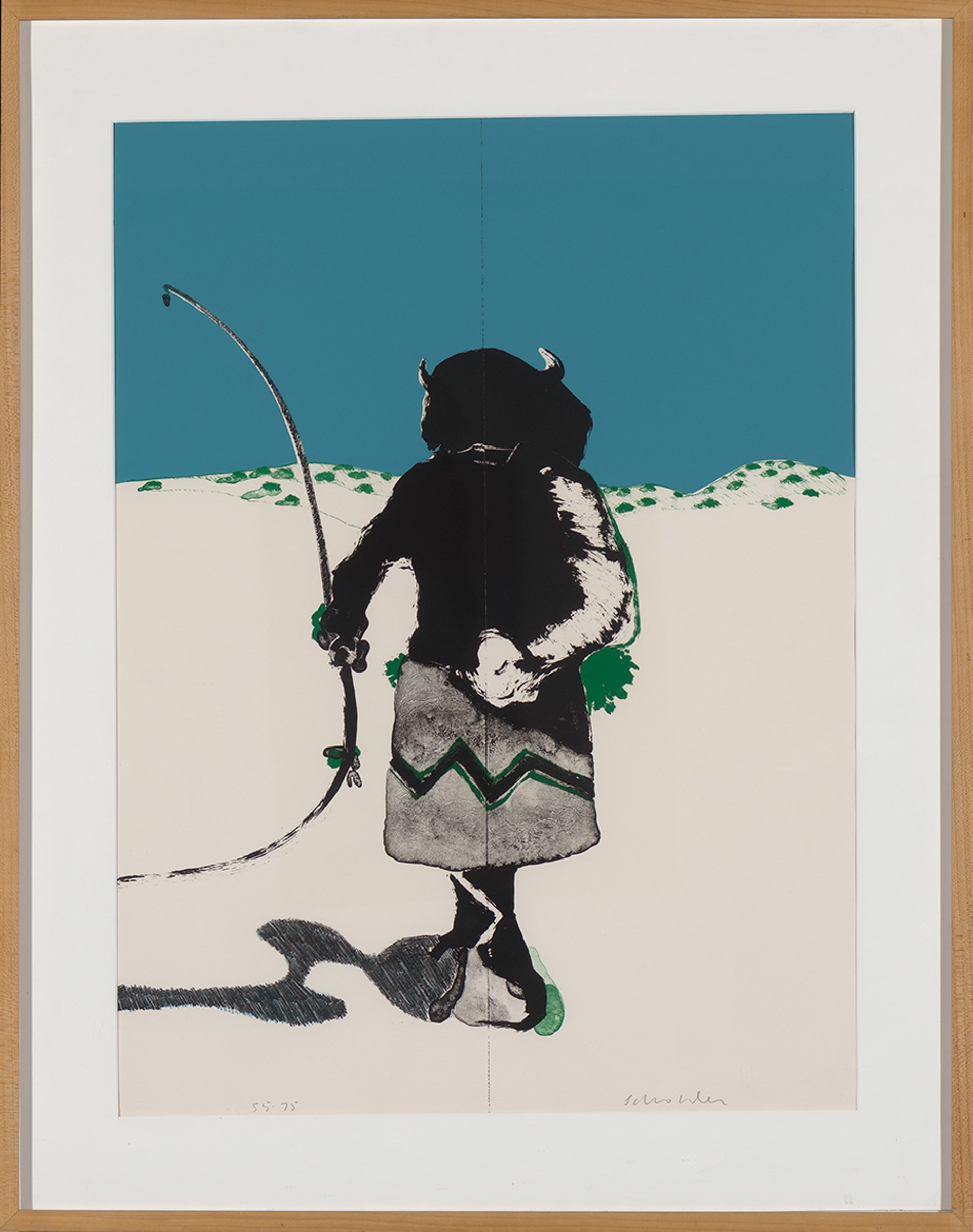 Buffalo Dancer: New Mexico (State I), Ed. 55/75 by Fritz Scholder