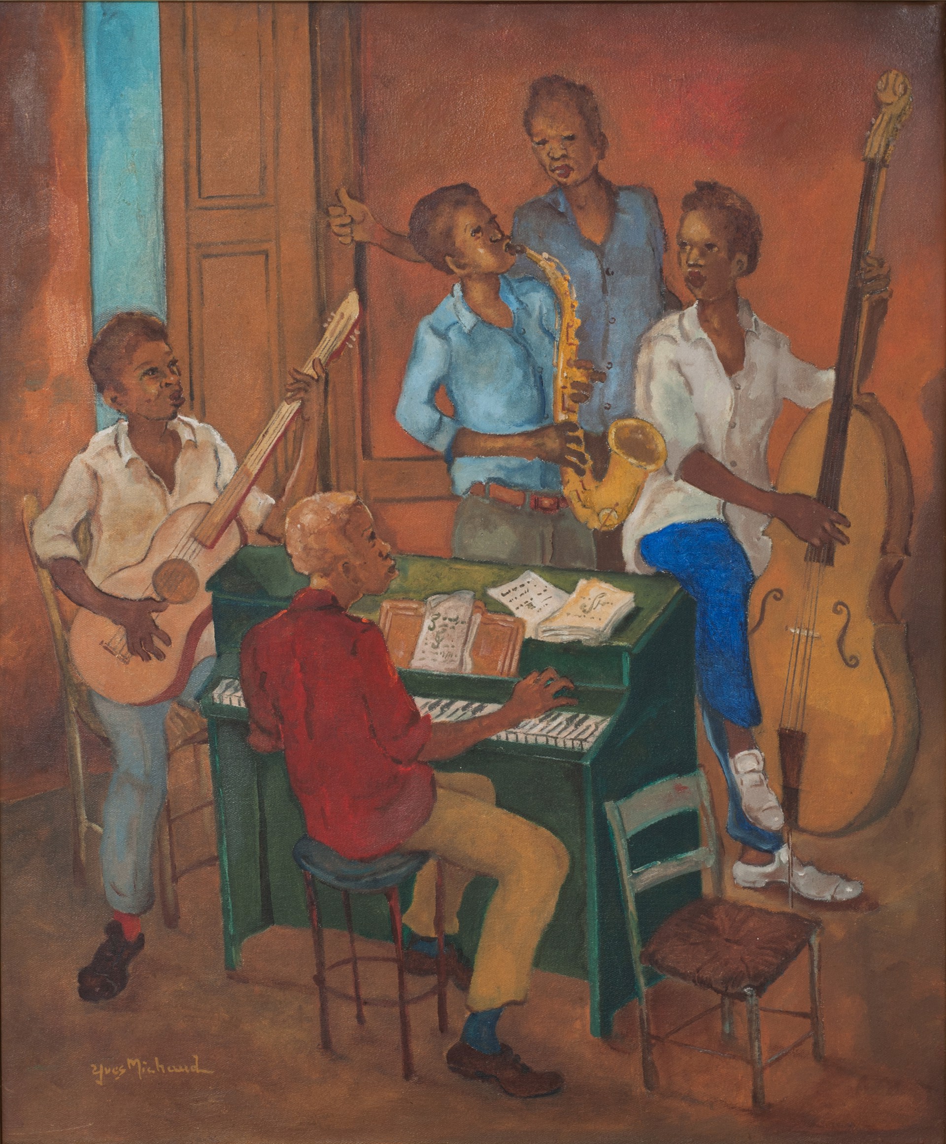 The Players #14-3-96GSN by Yves Michaud (Haitian, b.1950)