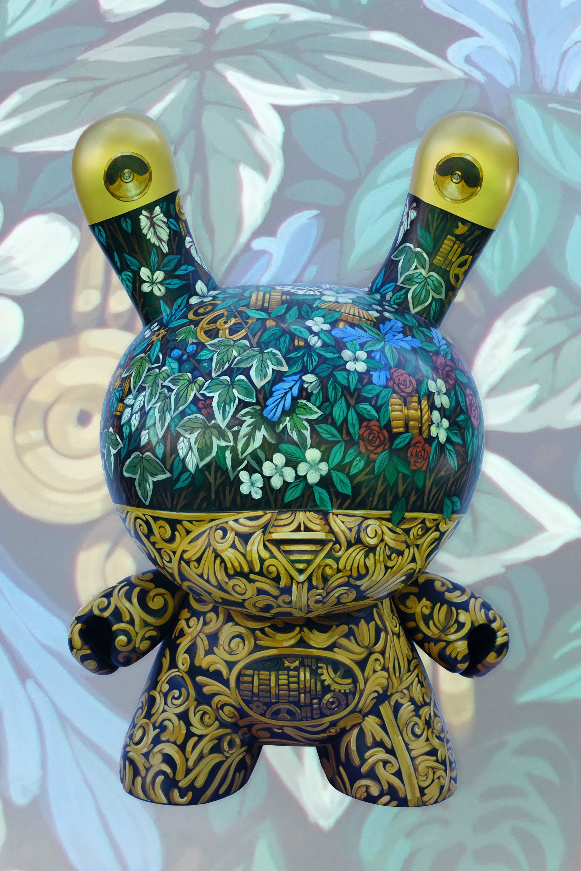 Hand Painted Kidrobot x PixelPancho 4' Dunny by PixelPancho