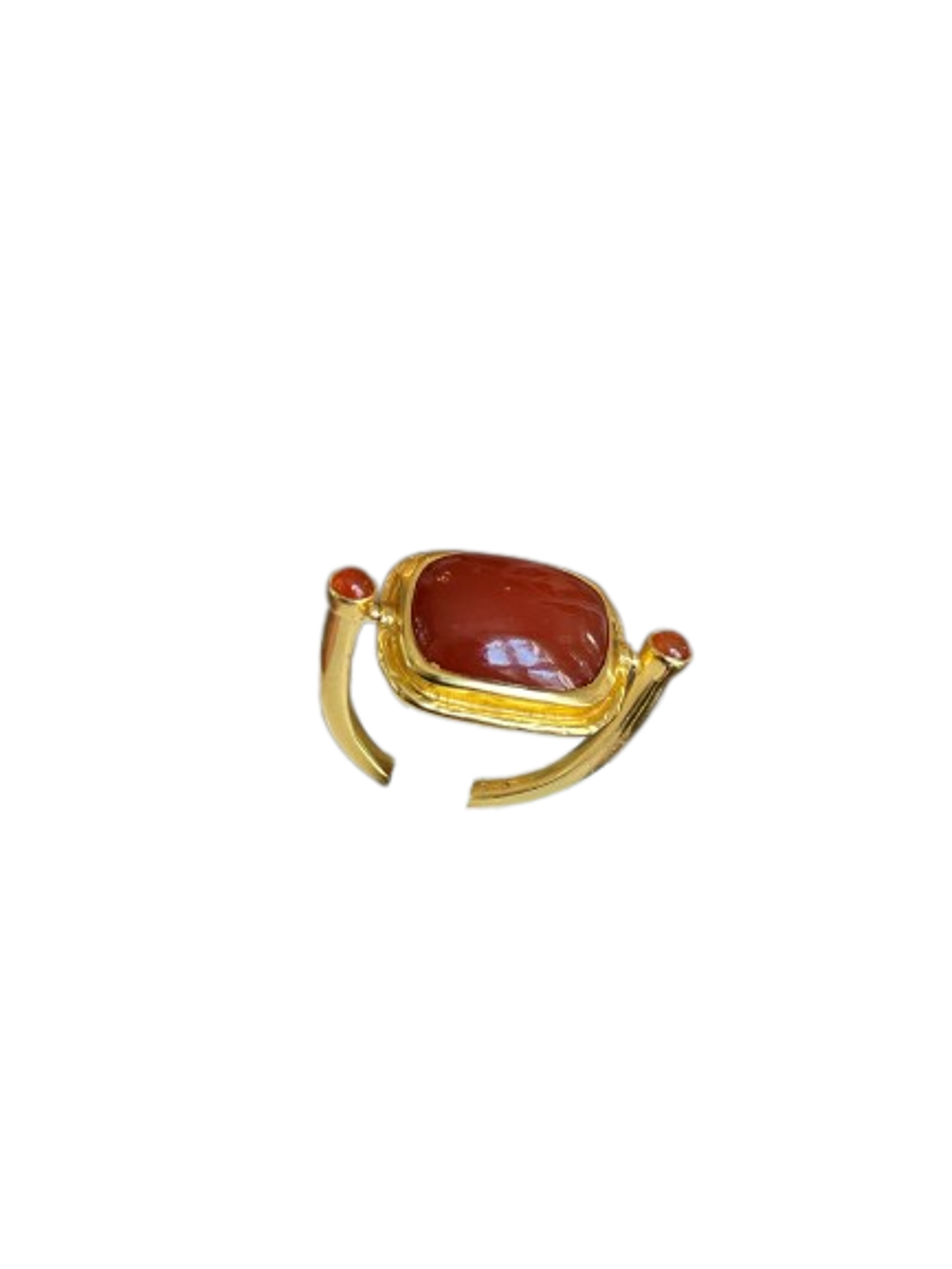 Flip Style Red Onyx Ring by J.Catma