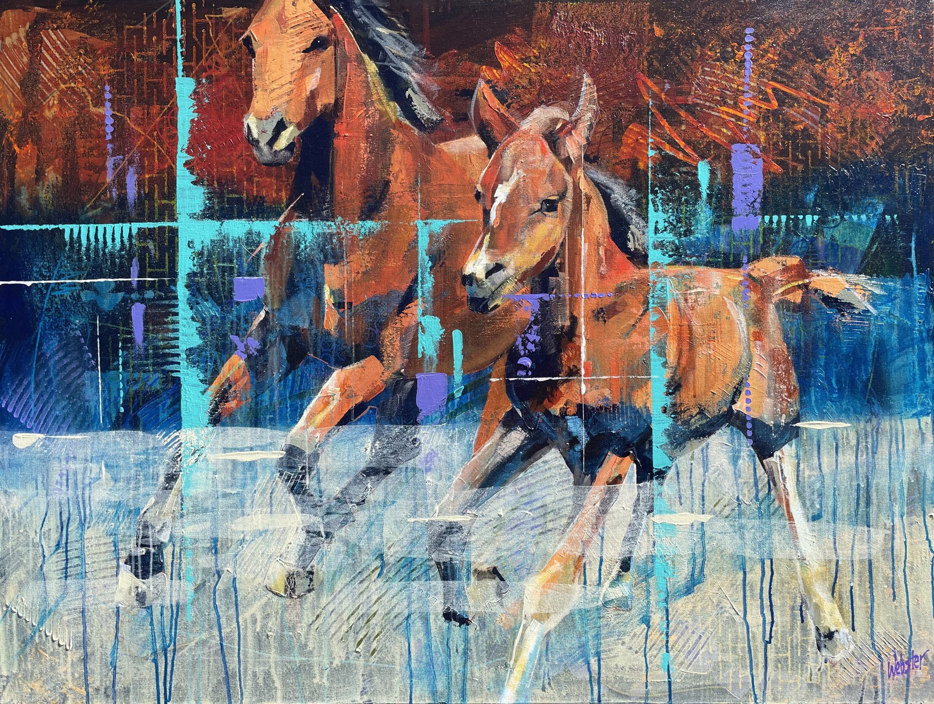 Wild Horse Disruption by John Webster